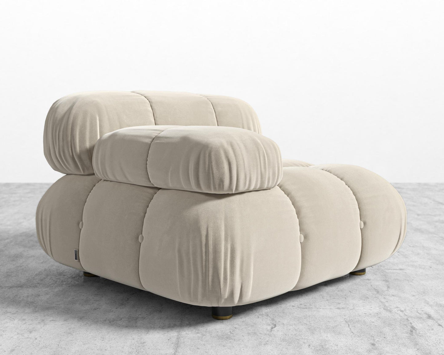 Belia Left Arm - Signature Plush Velvet - Warm Taupe