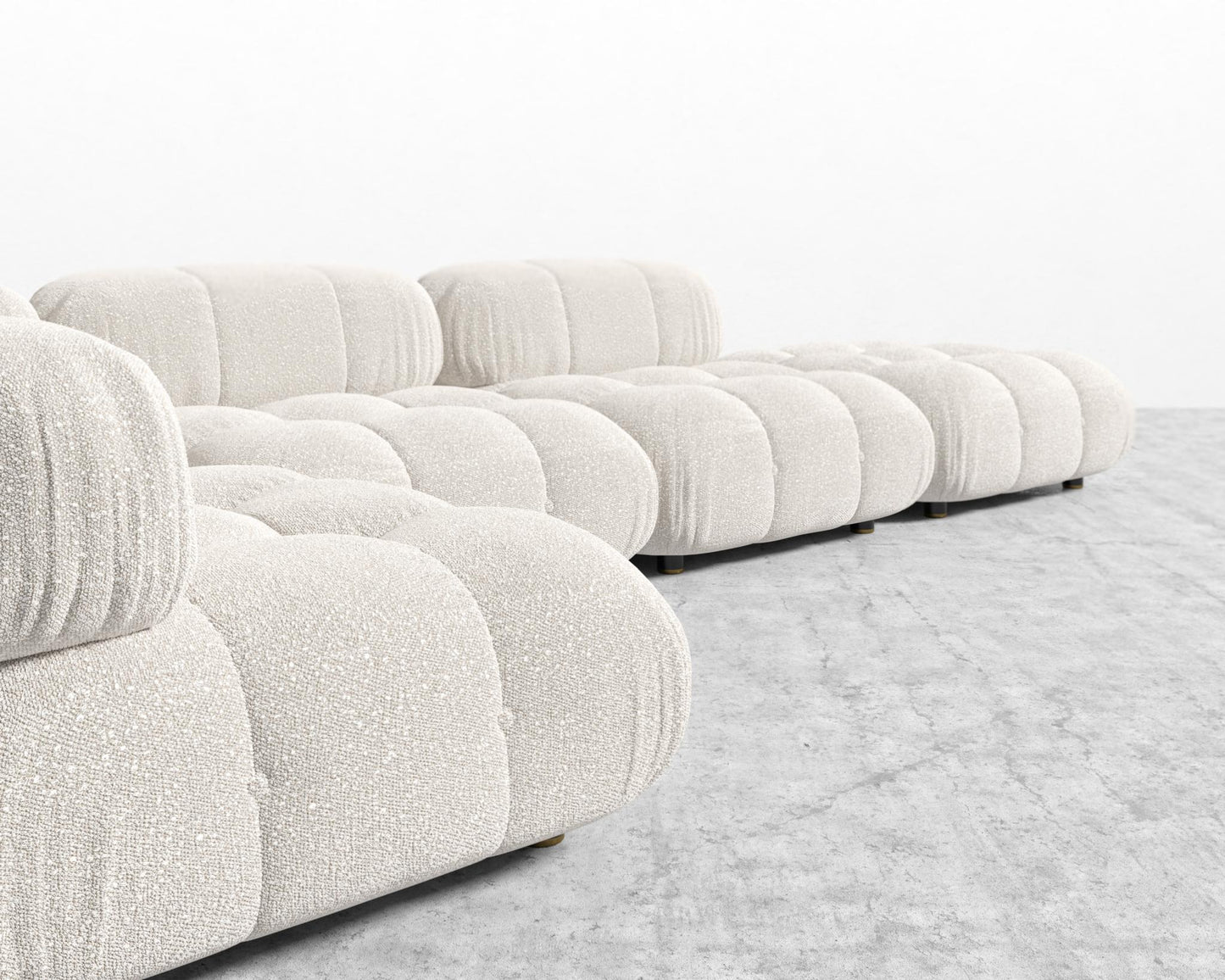Belia Modular Sectional - Chatou Bouclé - Pearl
