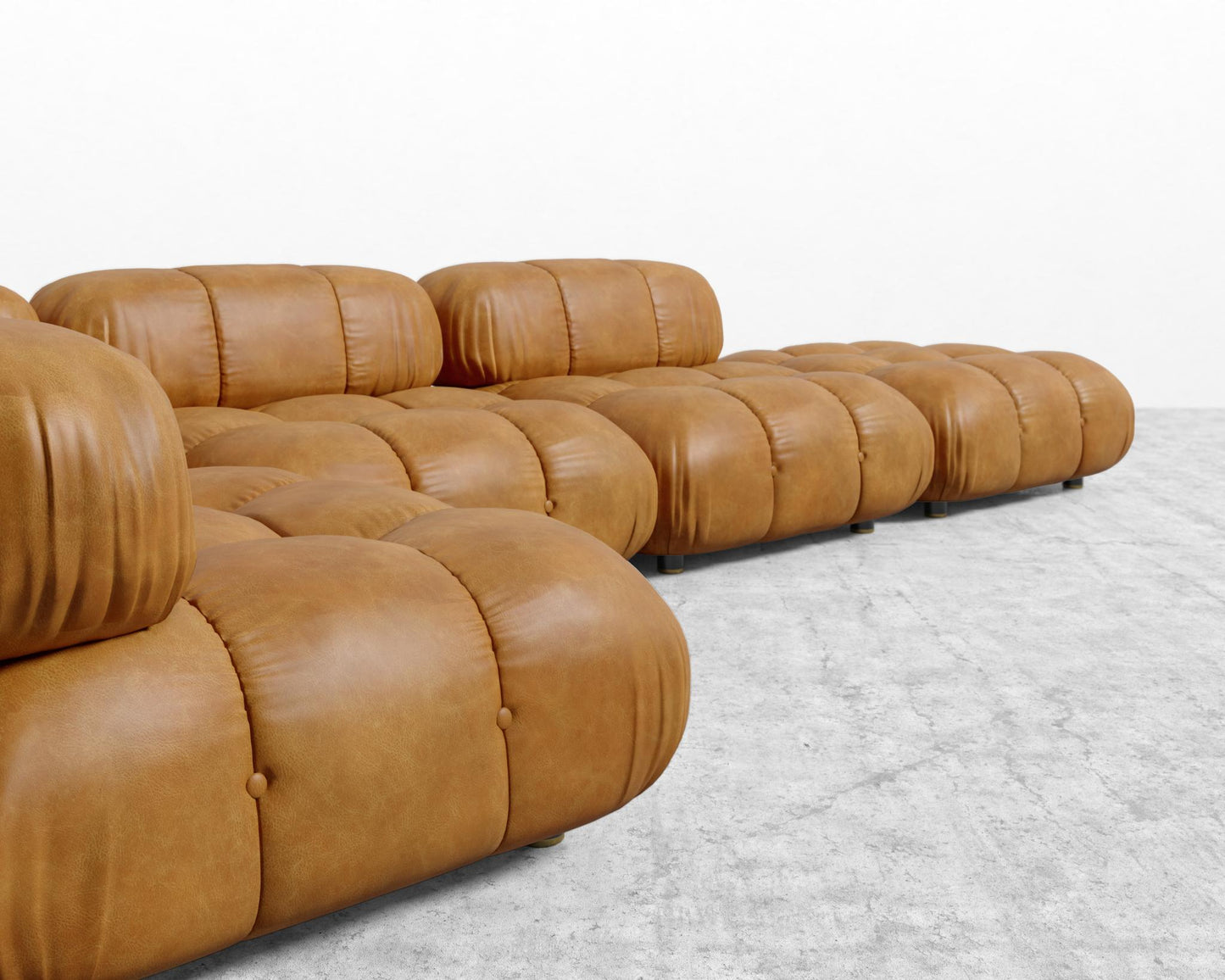 Belia Modular Sectional - Microfiber Leather - Trento Morocco
