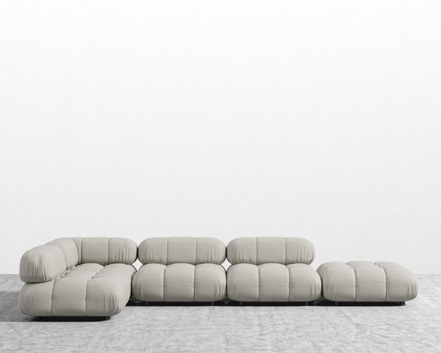 Belia Modular Sectional - Microfiber Leather - Trento Taupe
