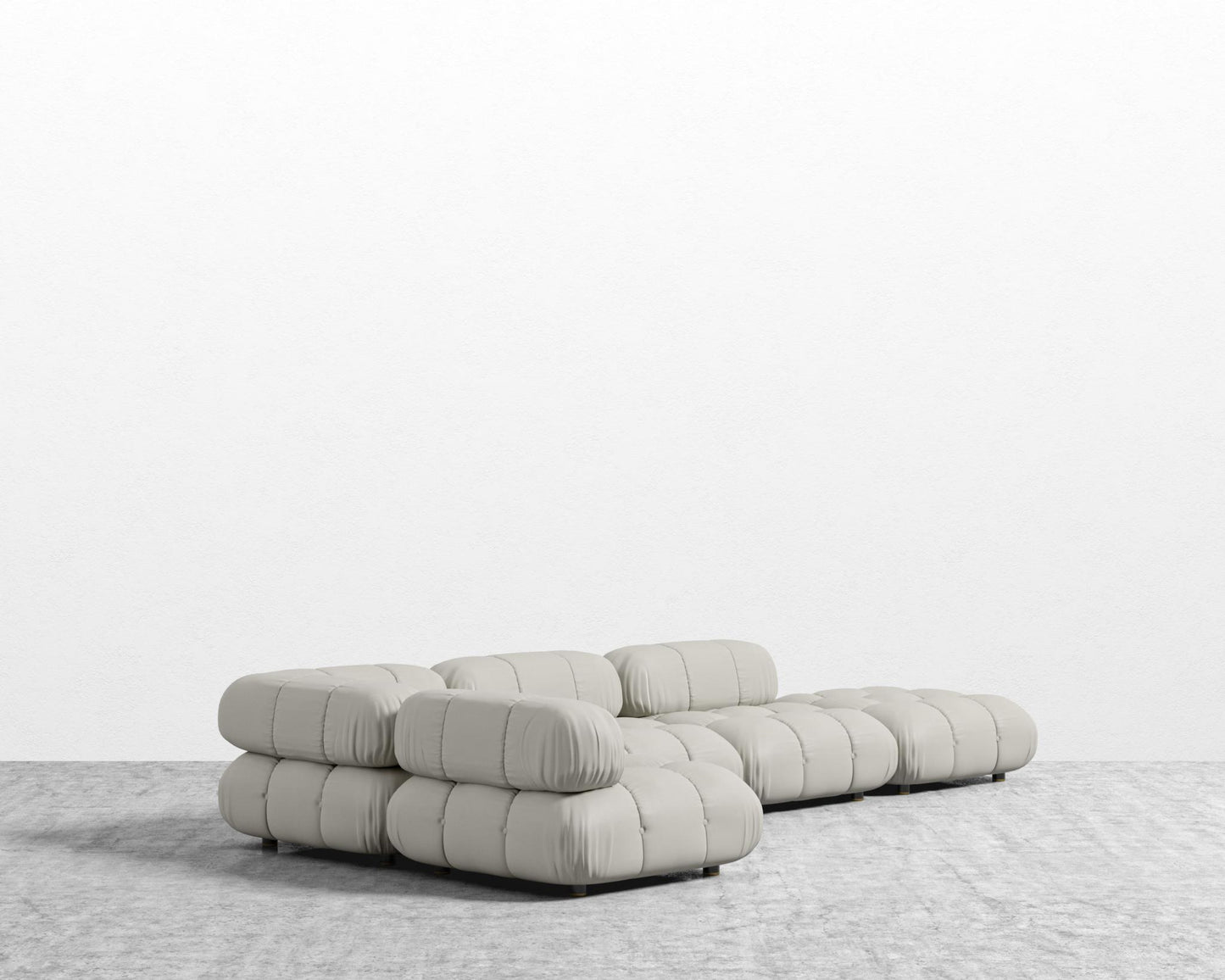Belia Modular Sectional - Microfiber Leather - Trento Taupe