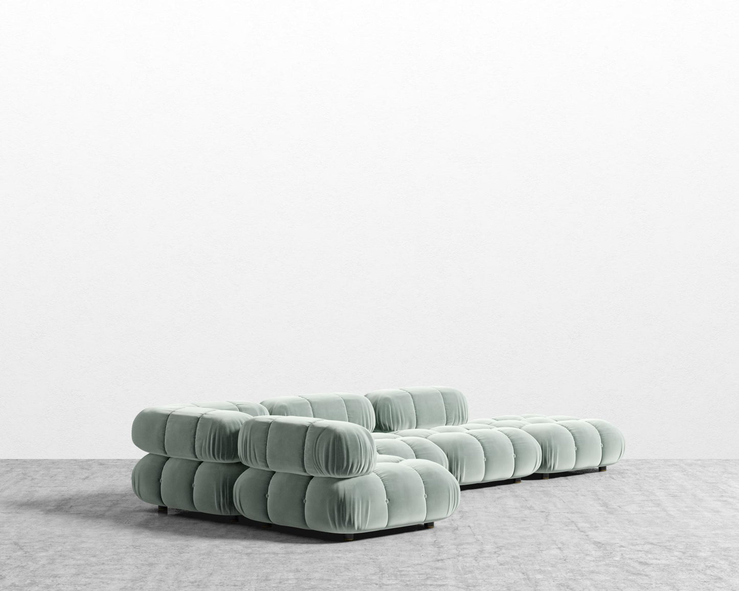 Belia Modular Sectional - Plush Velvet - Moonstone