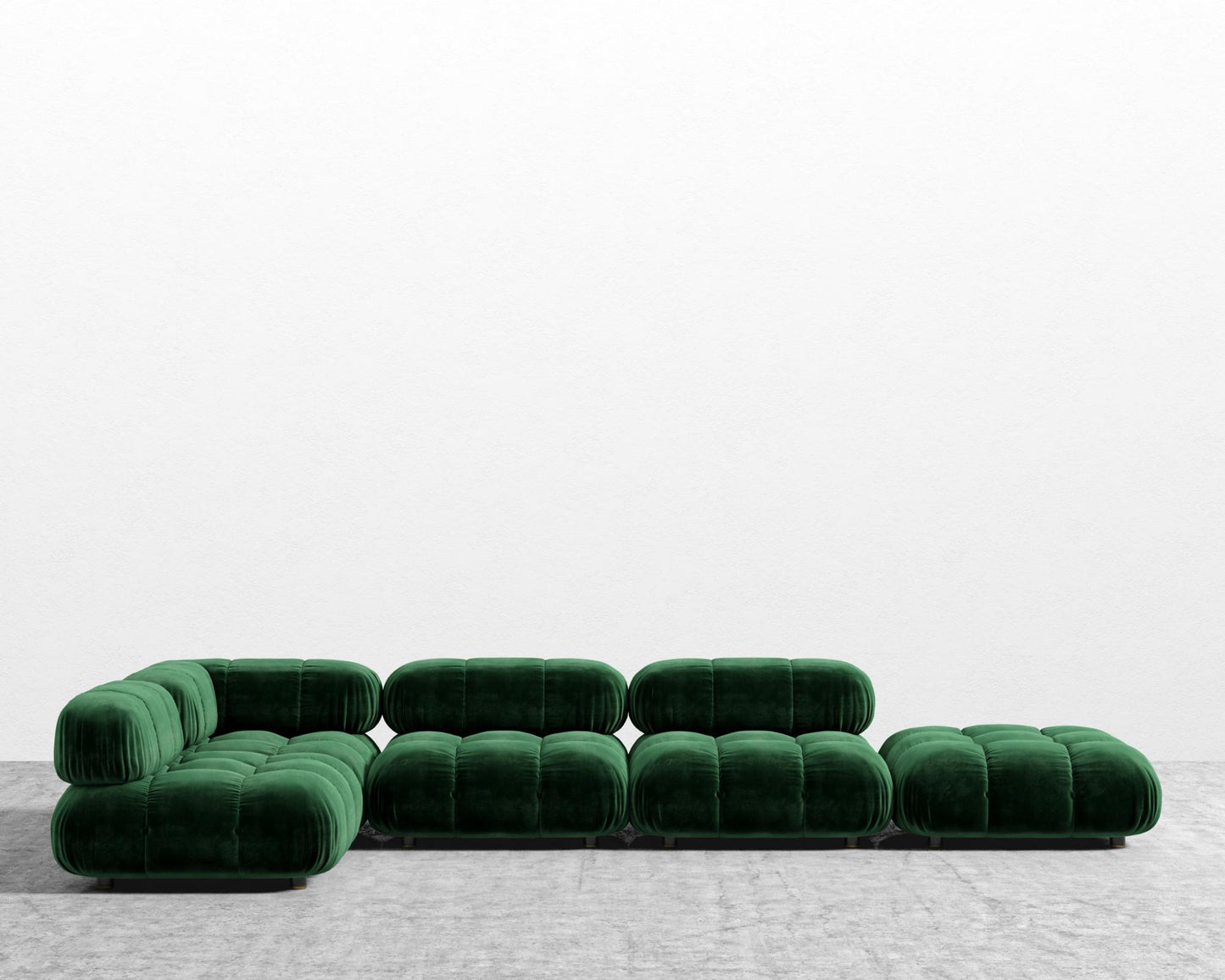 Belia Modular Sectional - Plush Velvet - Moss