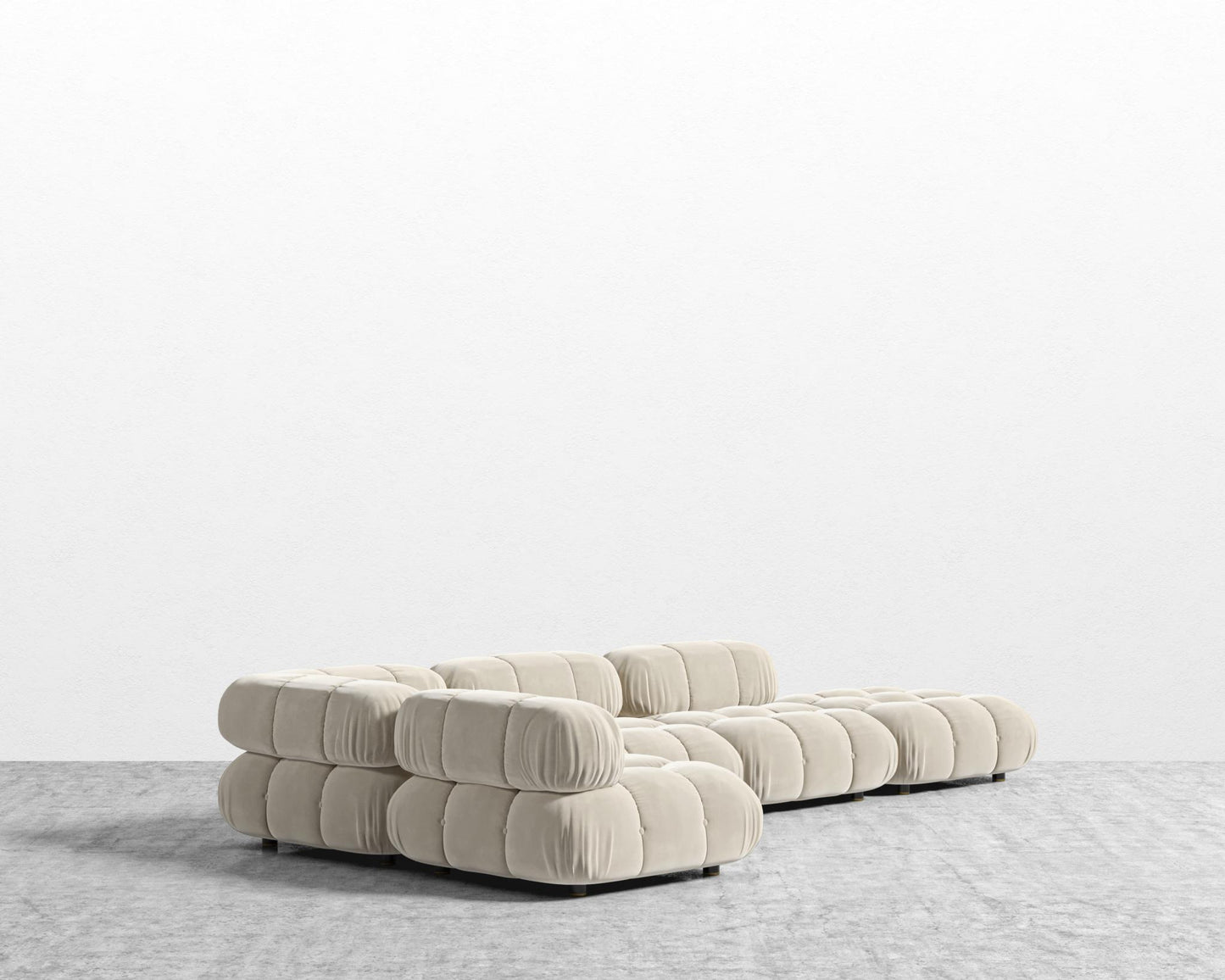 Belia Modular Sectional - Signature Plush Velvet - Warm Taupe