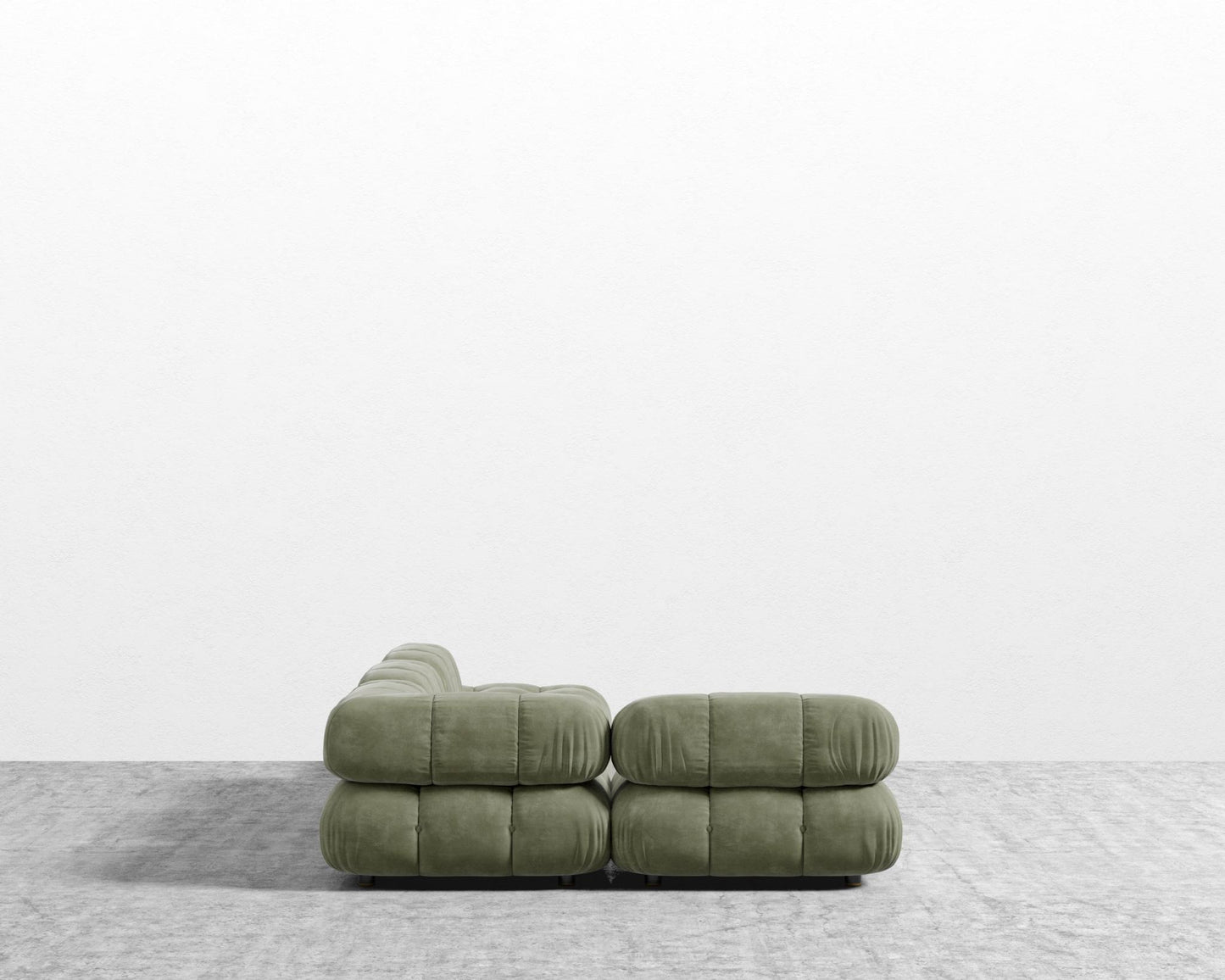 Belia Modular Sectional - Venice Vegan Suede - Sage