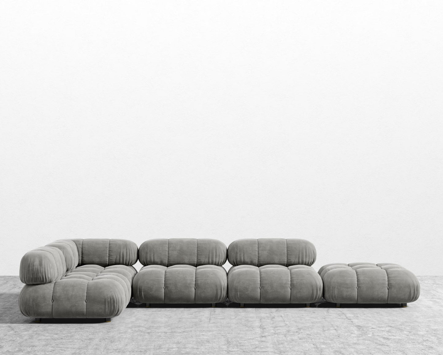 Belia Modular Sectional - Venice Vegan Suede - Strato