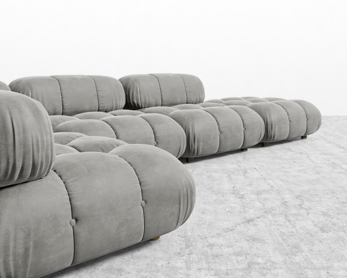 Belia Modular Sectional - Venice Vegan Suede - Strato