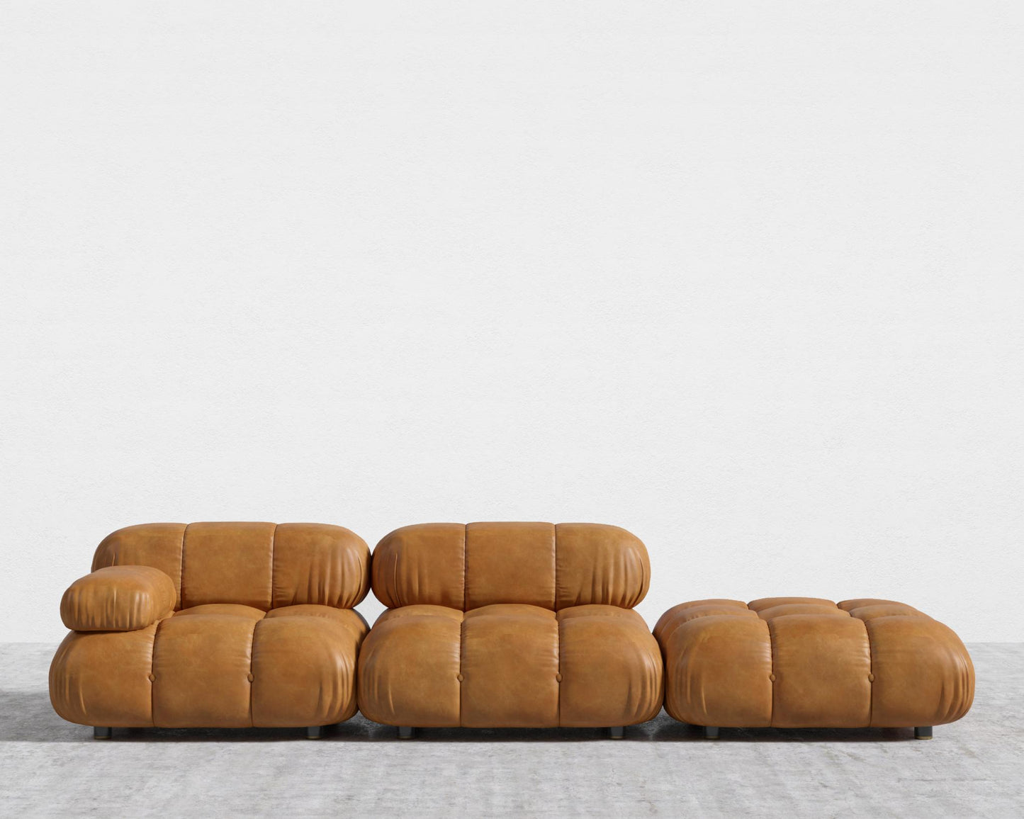 Belia Open End Sofa - Open Left, Microfiber Leather - Trento Morocco