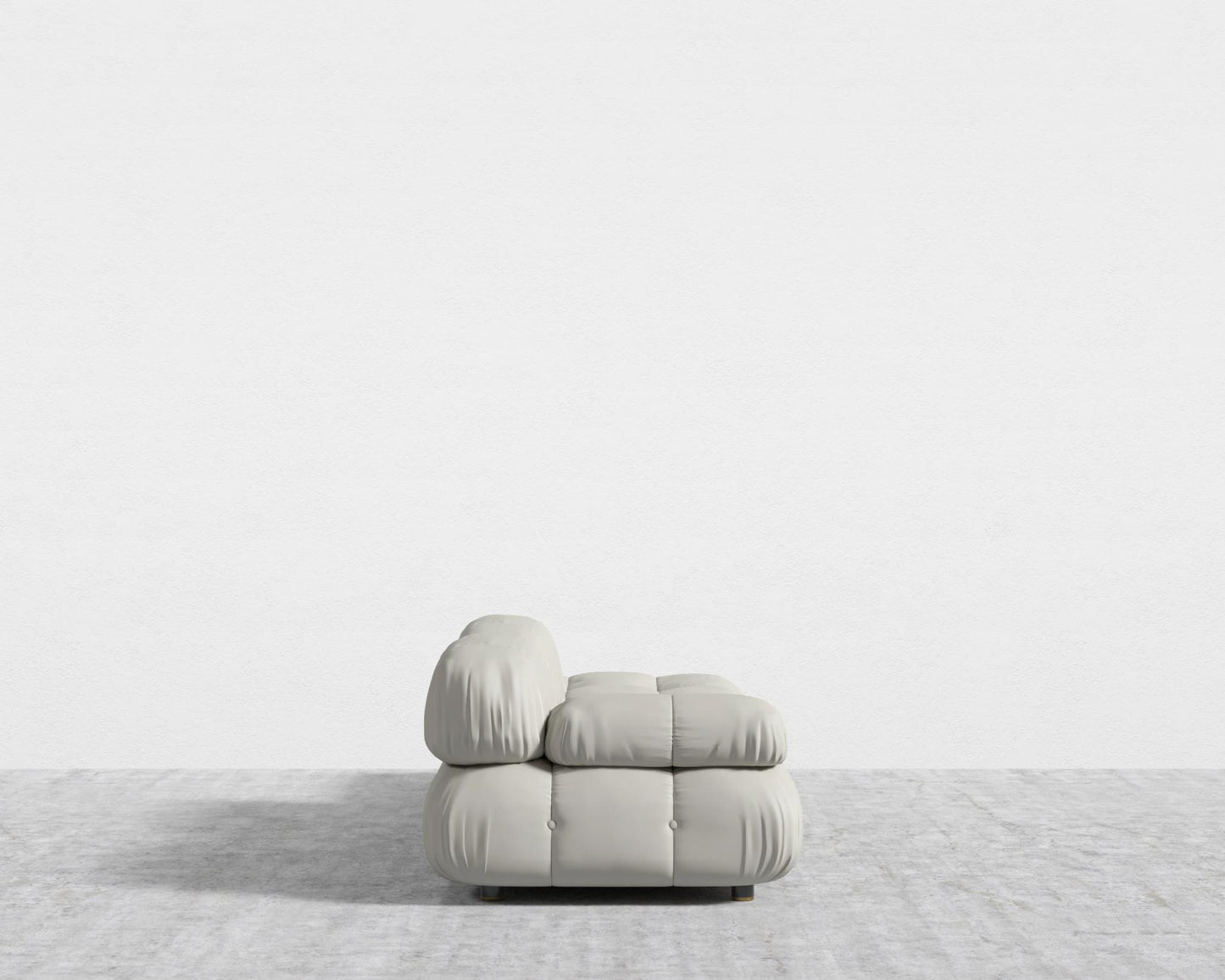 Belia Open End Sofa - Open Left, Microfiber Leather - Trento Taupe