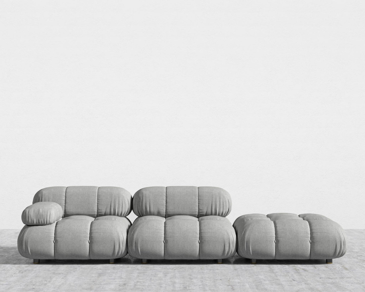 Belia Open End Sofa - Open Left, Modern Felt - Malmo