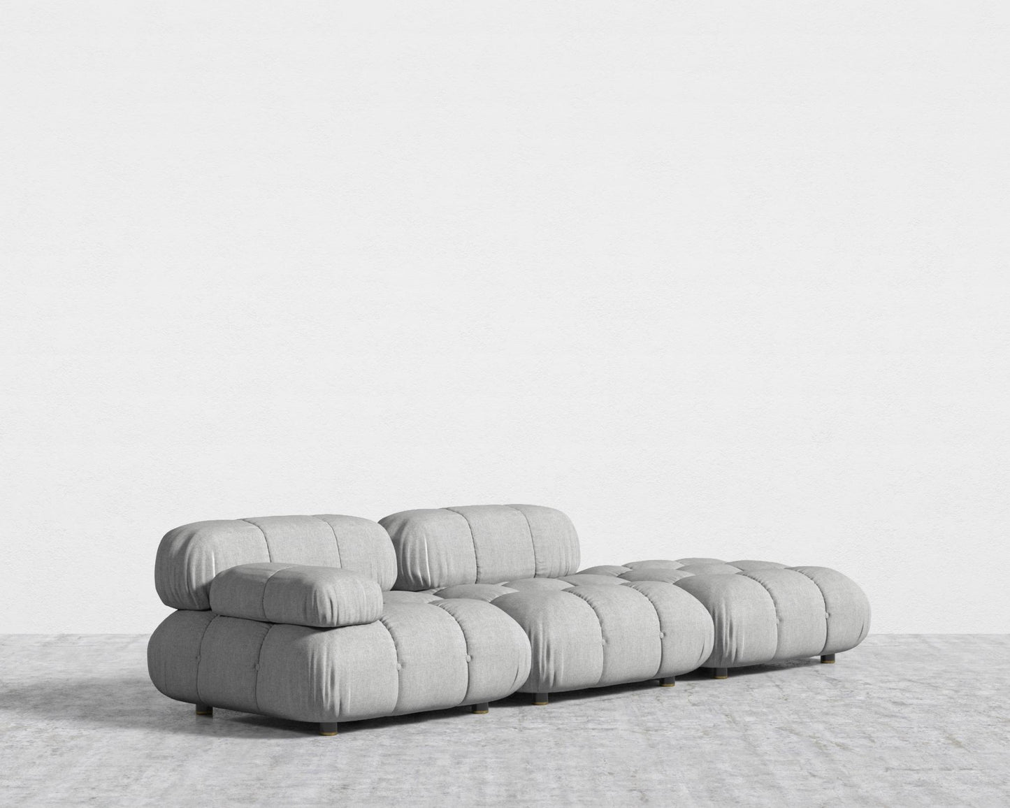 Belia Open End Sofa - Open Left, Modern Felt - Malmo