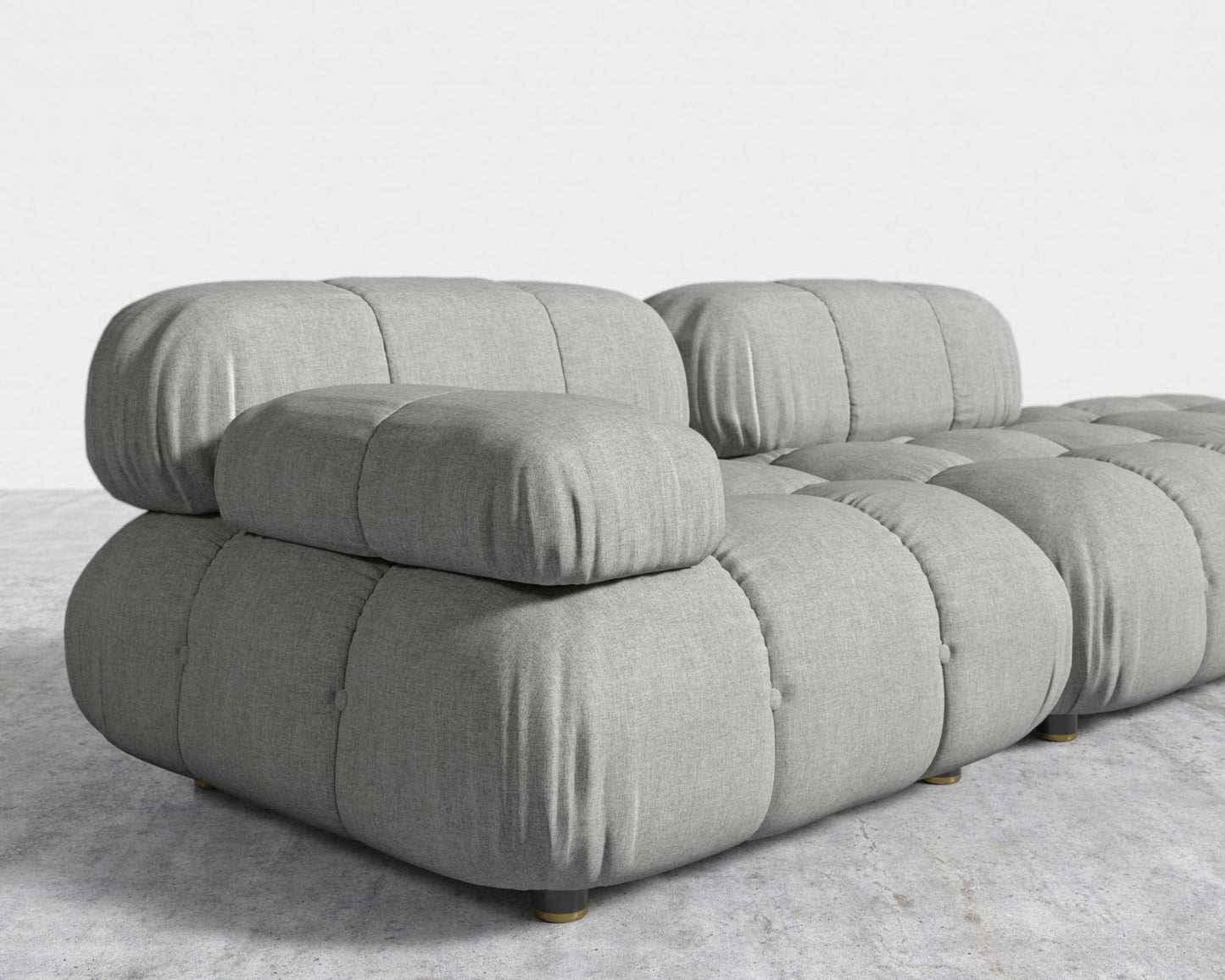 Belia Open End Sofa - Open Left, Modern Felt - Malmo