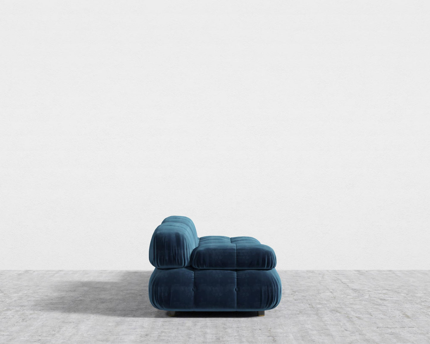 Belia Open End Sofa - Open Left, Plush Velvet - Cobalt