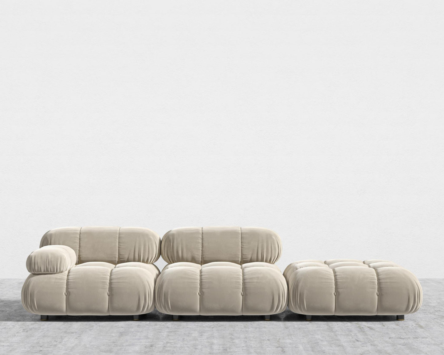 Belia Open End Sofa - Open Right, Signature Plush Velvet - Warm Taupe