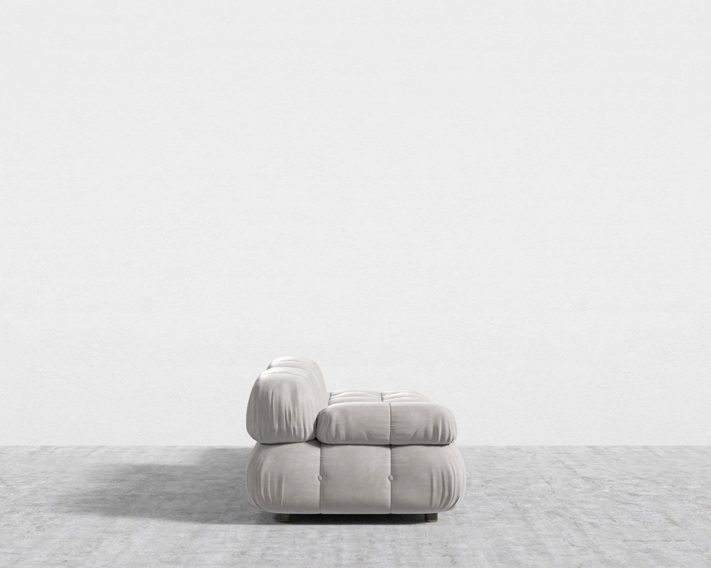 Belia Open End Sofa - Open Left, Venice Vegan Suede - Chiffon