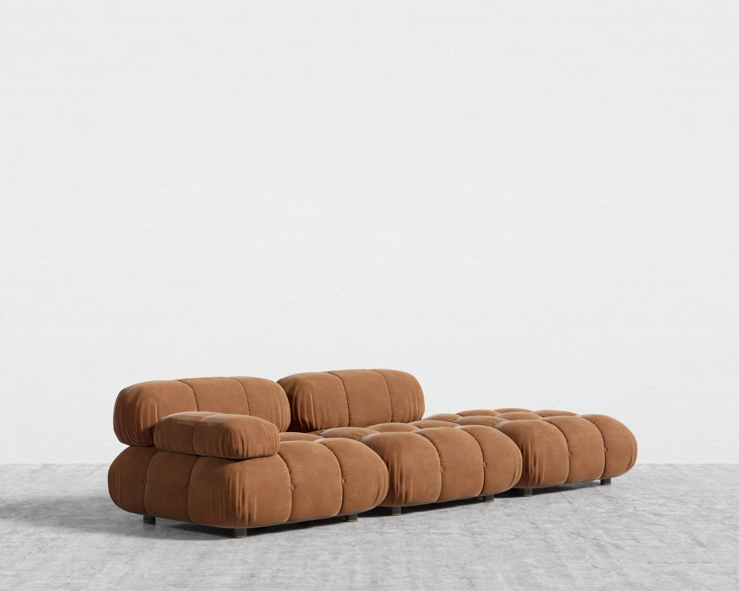 Belia Open End Sofa - Open Left, Venice Vegan Suede - Cider