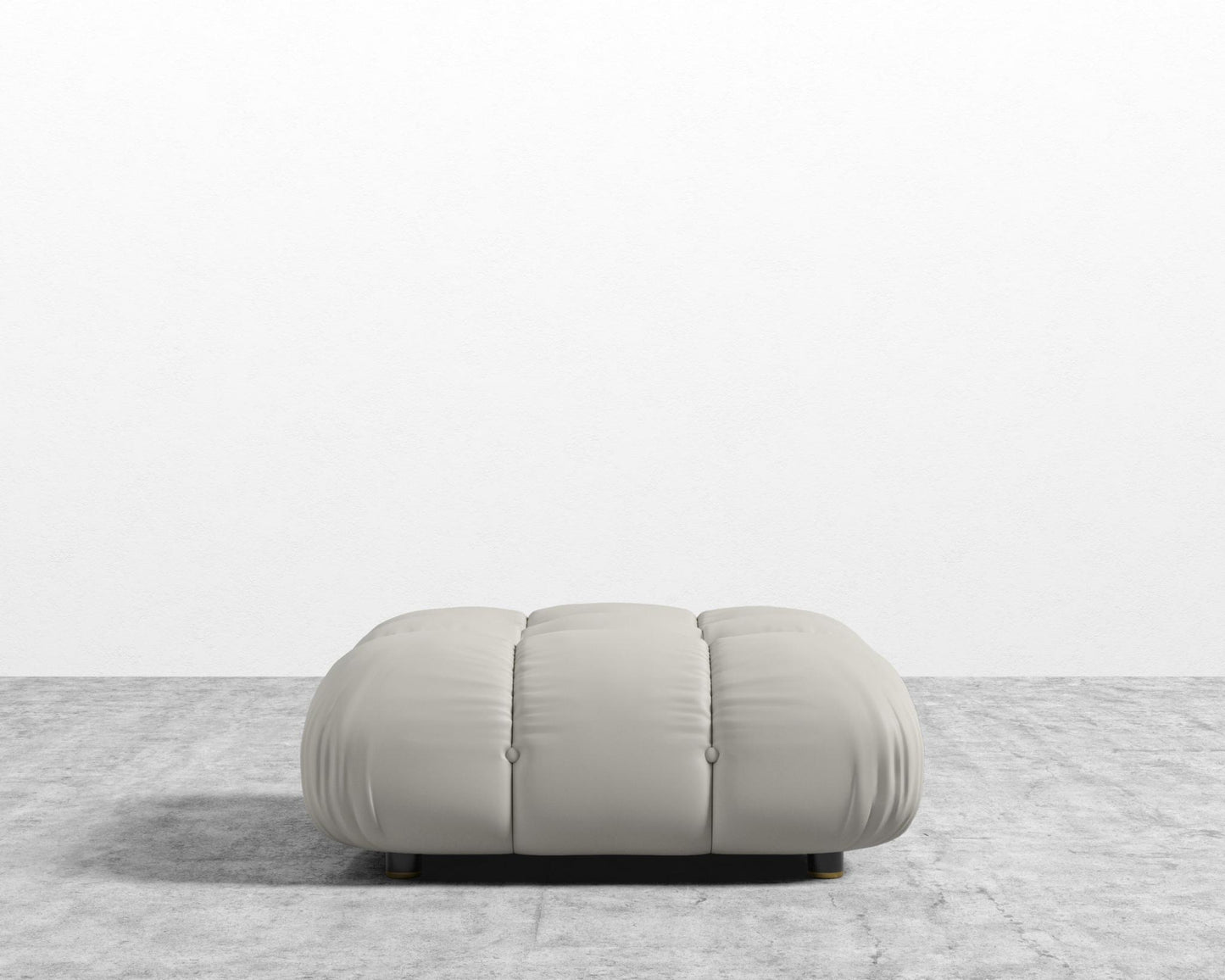 Belia Ottoman - Microfiber Leather - Trento Taupe