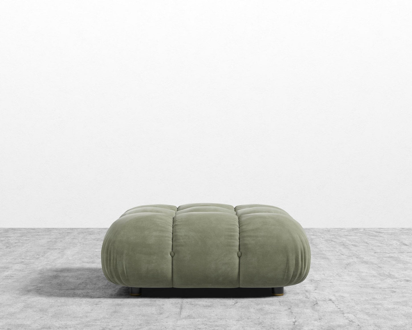 Belia Ottoman - Venice Vegan Suede - Sage
