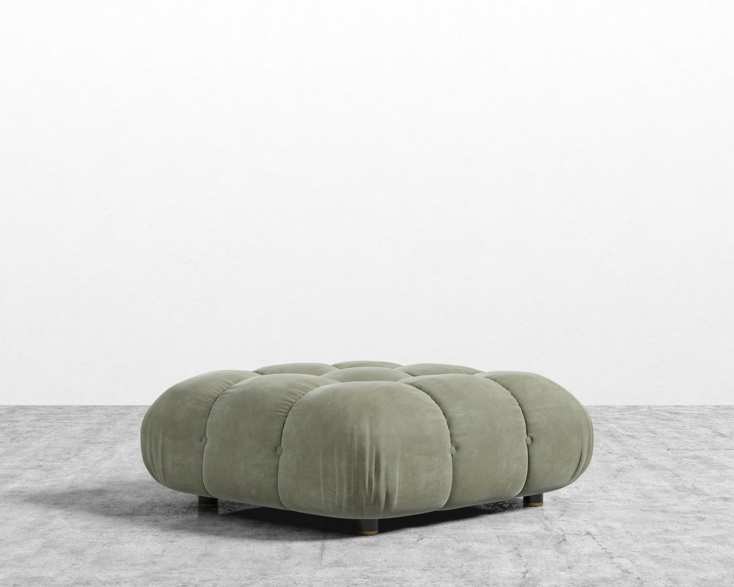 Belia Ottoman - Venice Vegan Suede - Sage
