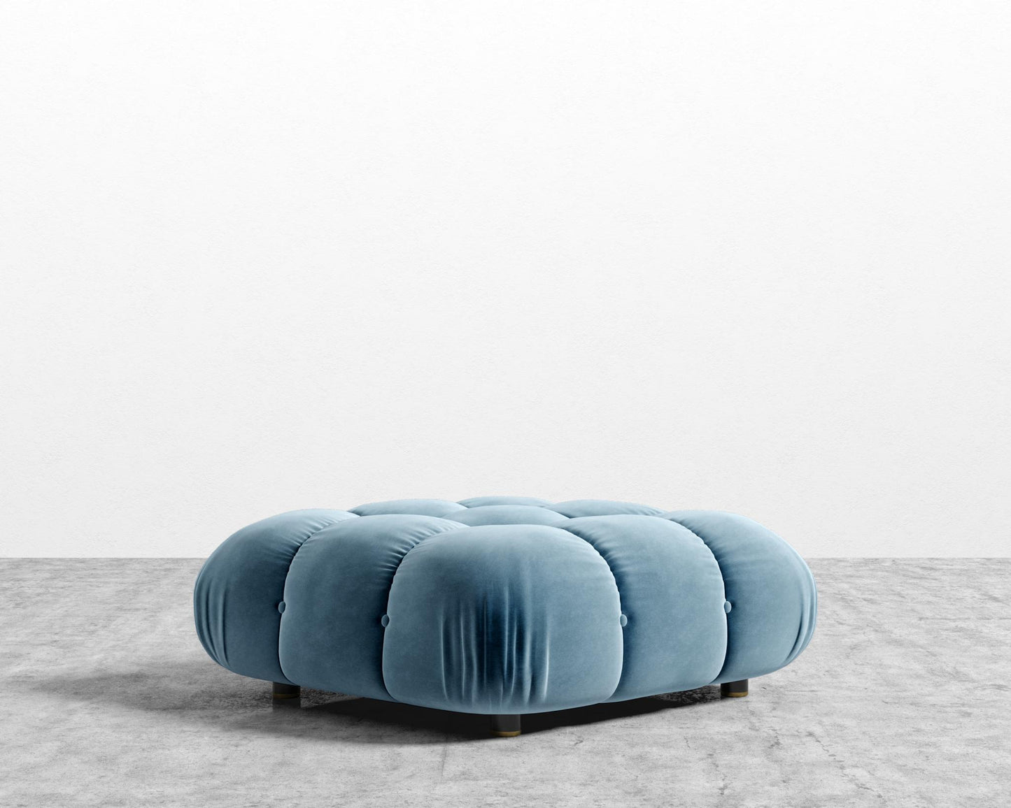 Belia Ottoman - Plush Velvet - Solstice