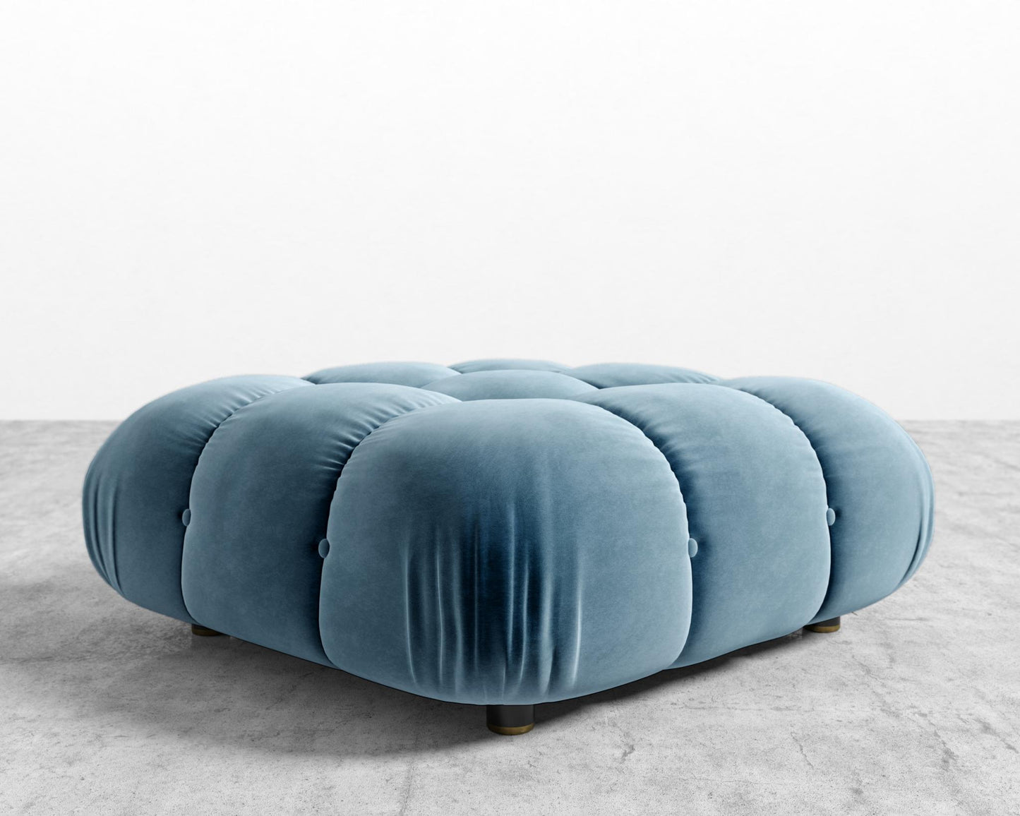 Belia Ottoman - Plush Velvet - Solstice