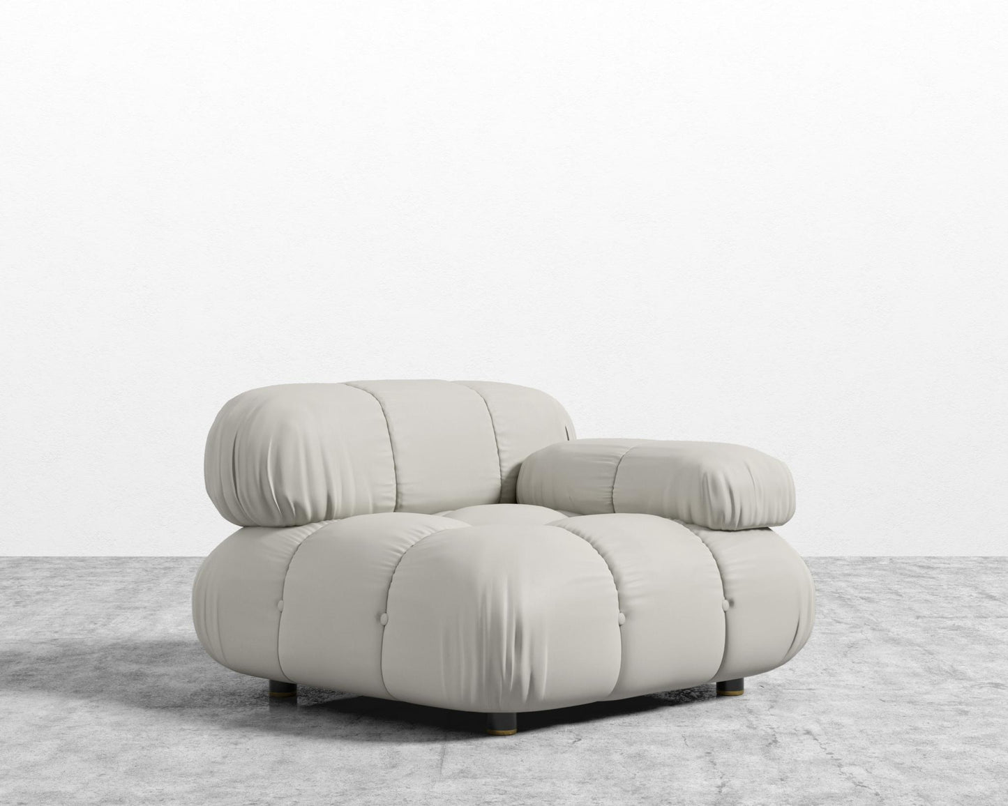 Belia Right Arm - Microfiber Leather - Trento Taupe