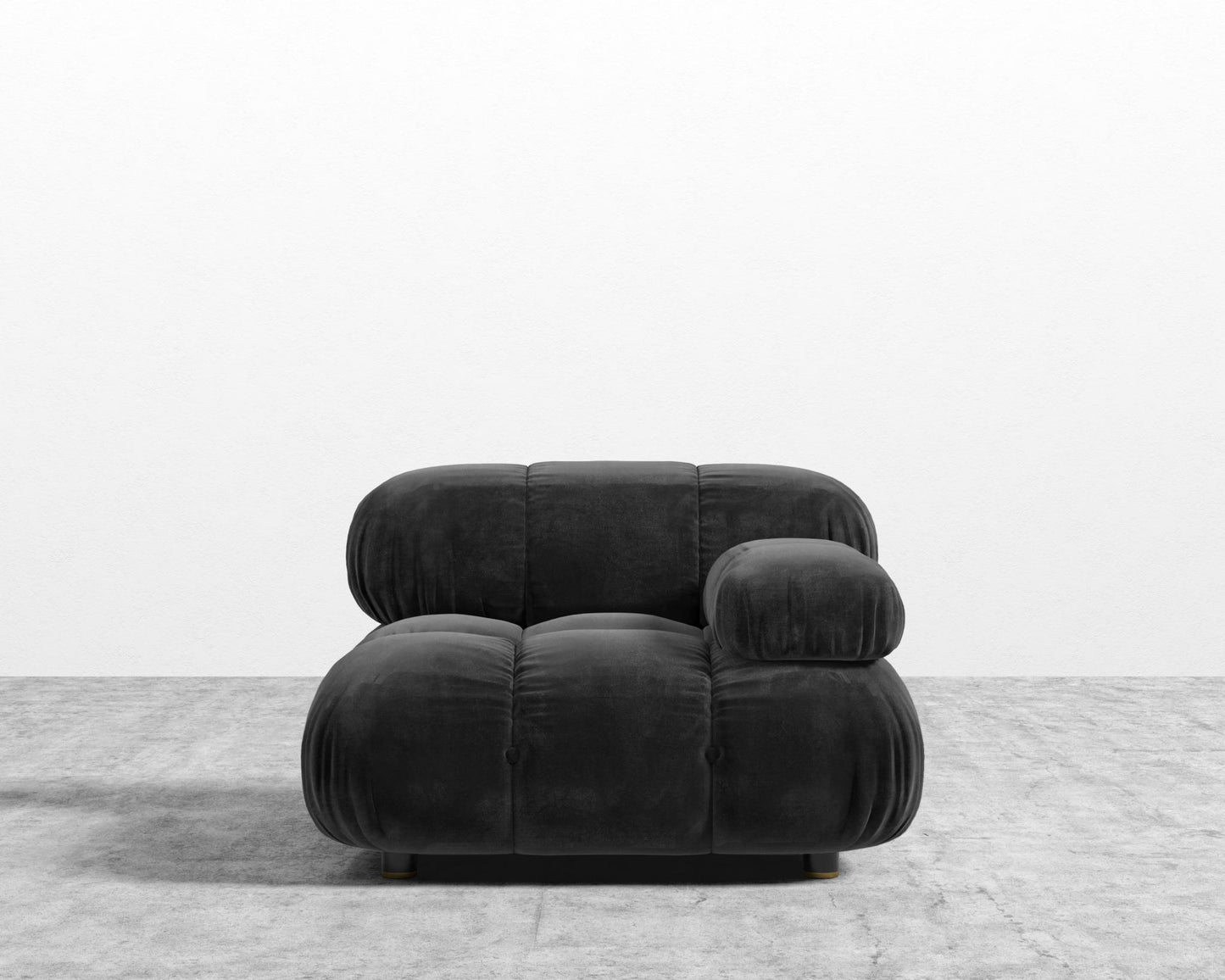 Belia Right Arm - Plush Velvet - Black