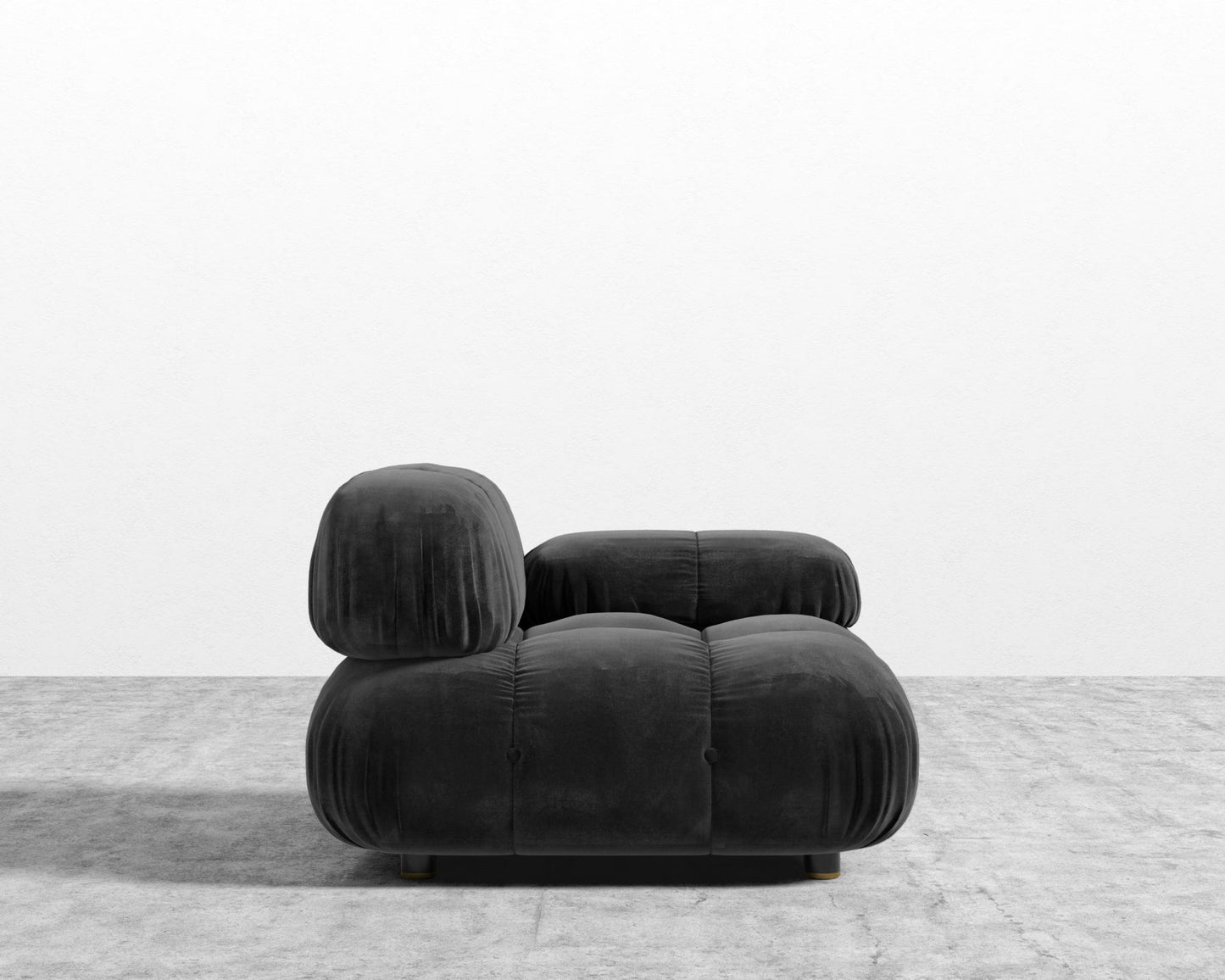 Belia Right Arm - Plush Velvet - Black