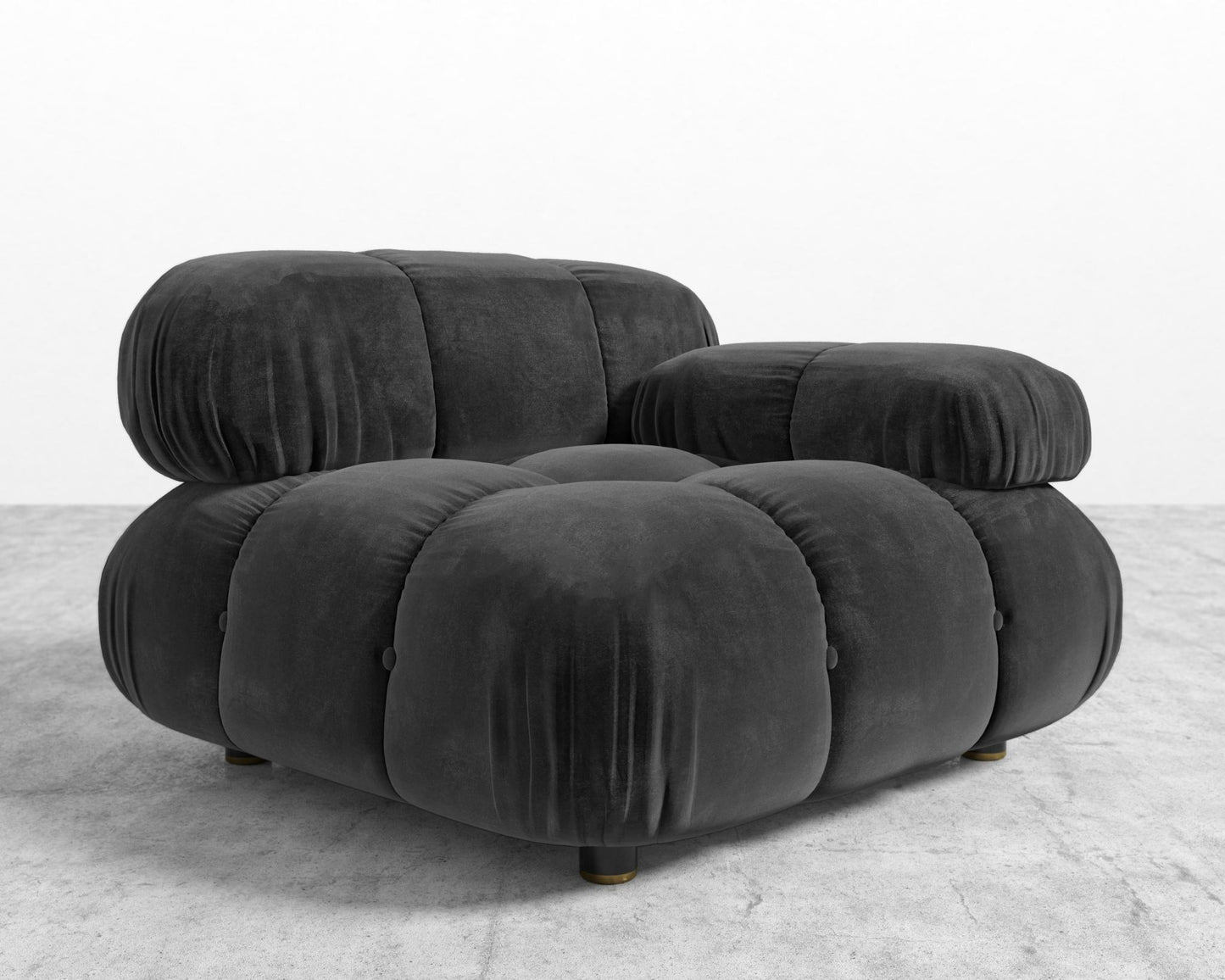 Belia Right Arm - Plush Velvet - Black