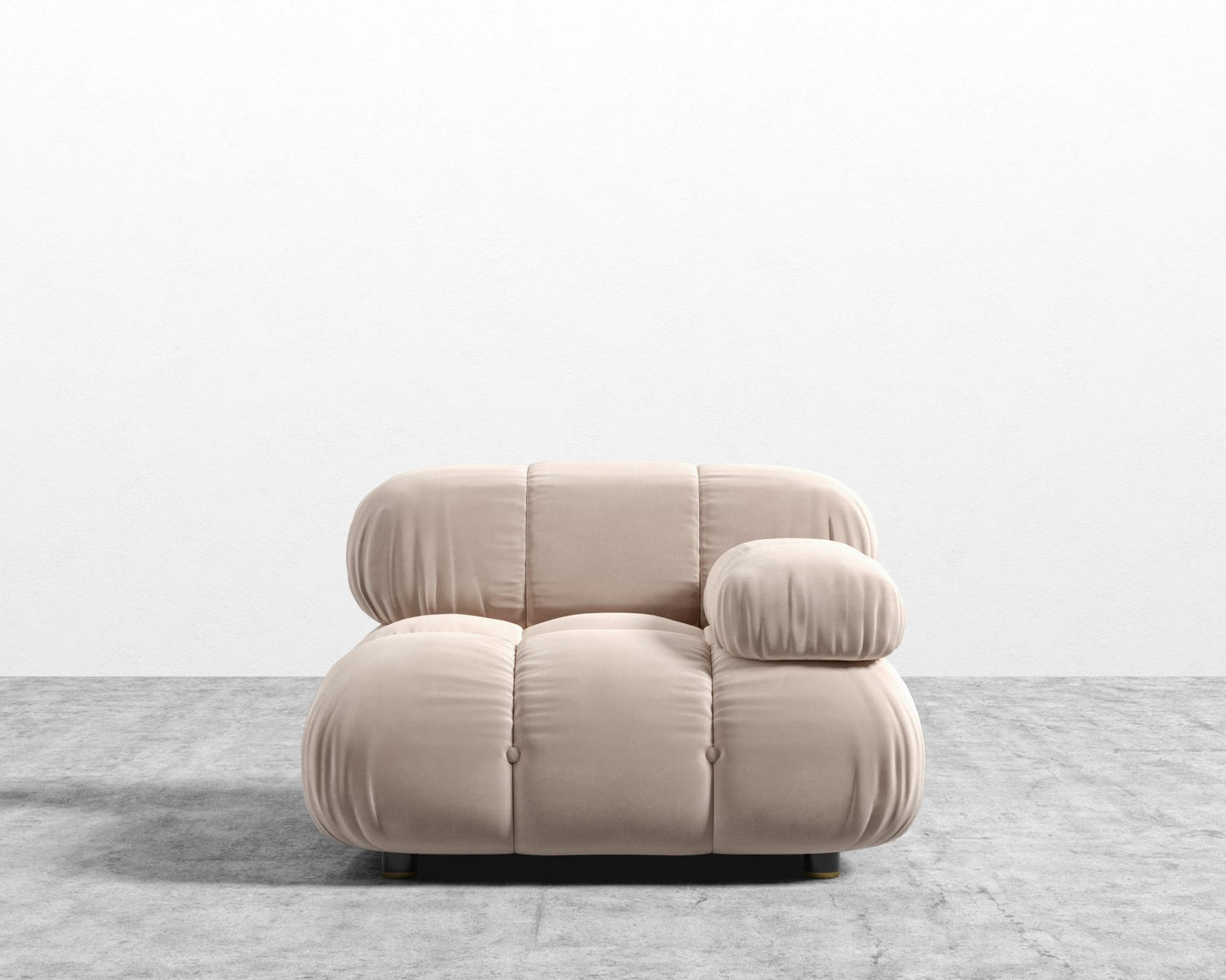 Belia Right Arm - Plush Velvet - Blush