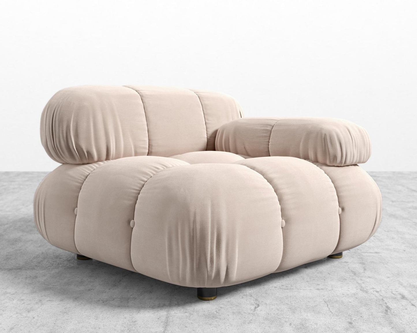 Belia Right Arm - Plush Velvet - Blush