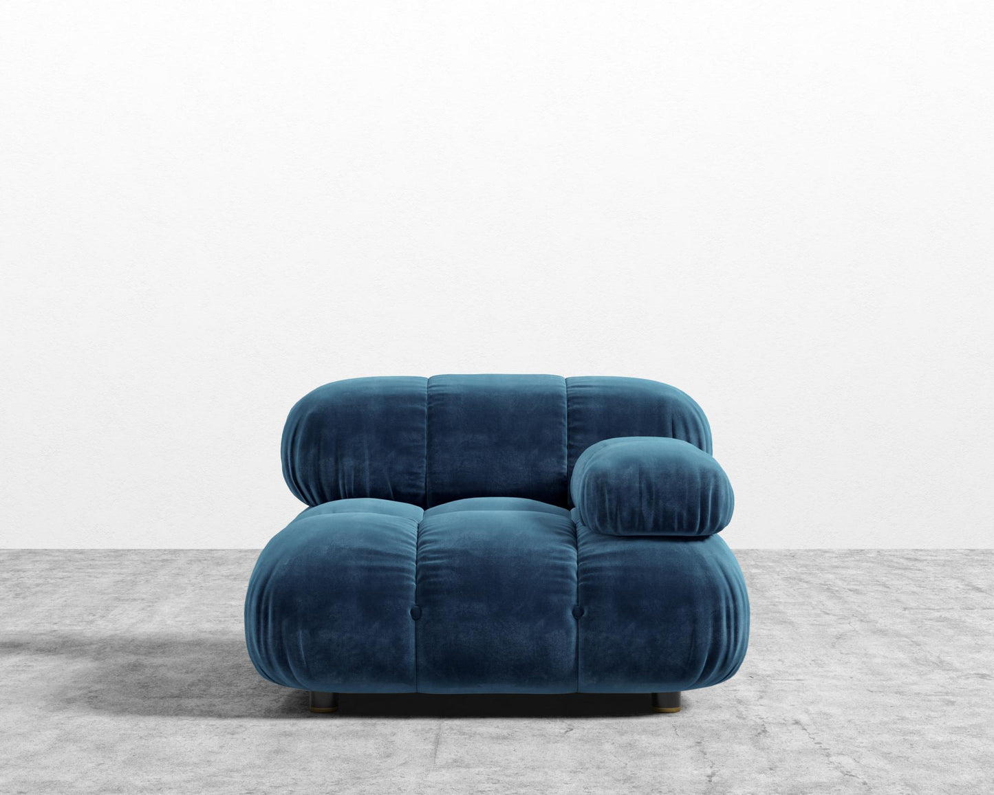 Belia Right Arm - Plush Velvet - Cobalt