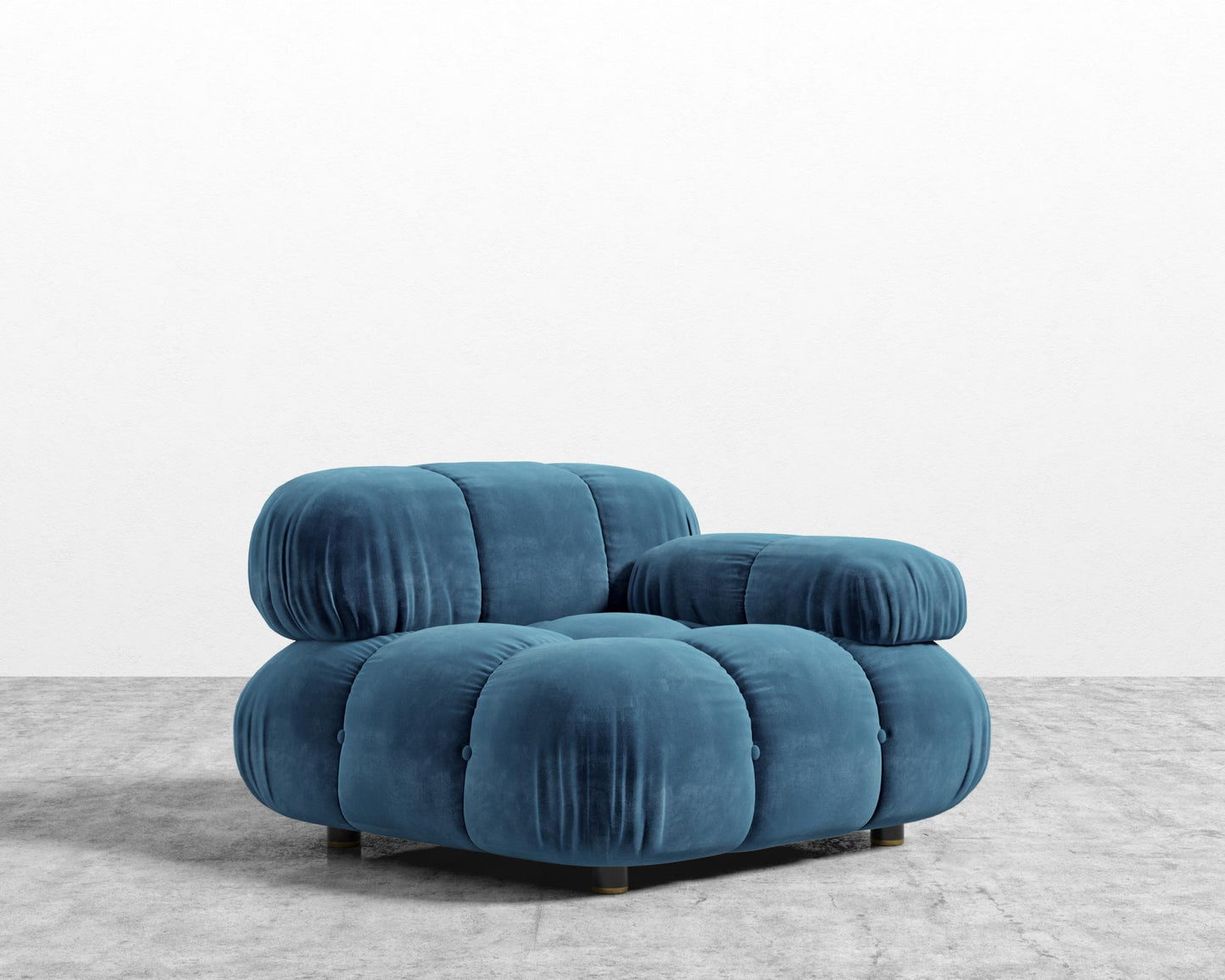 Belia Right Arm - Plush Velvet - Cobalt