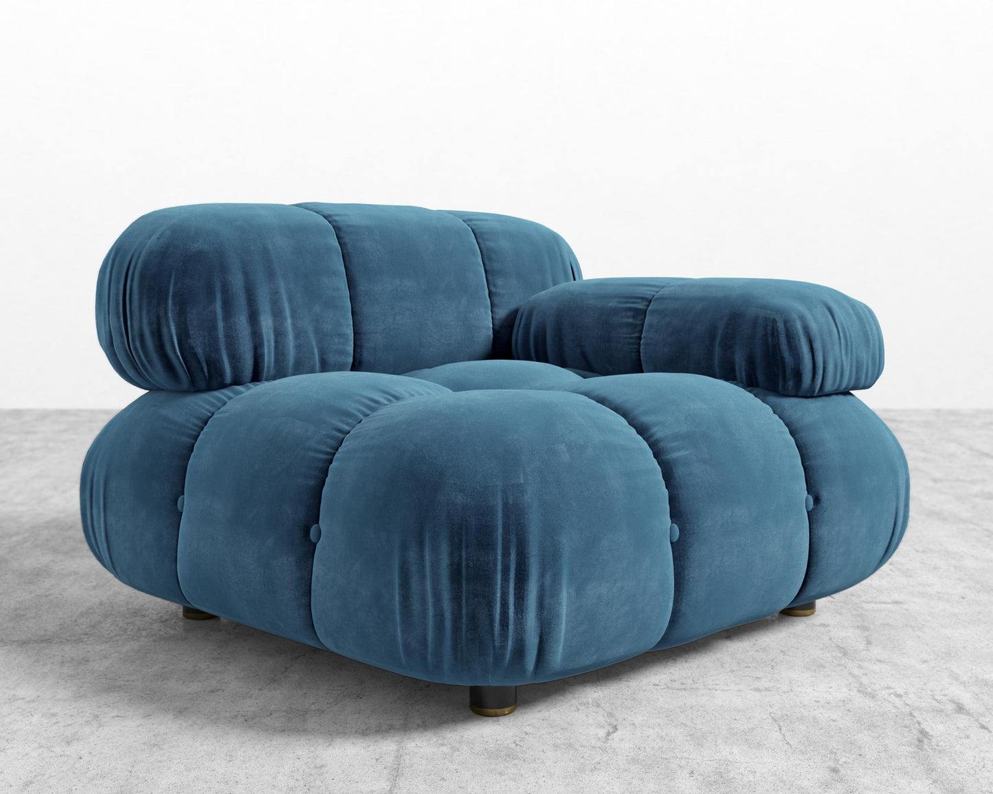 Belia Right Arm - Plush Velvet - Cobalt