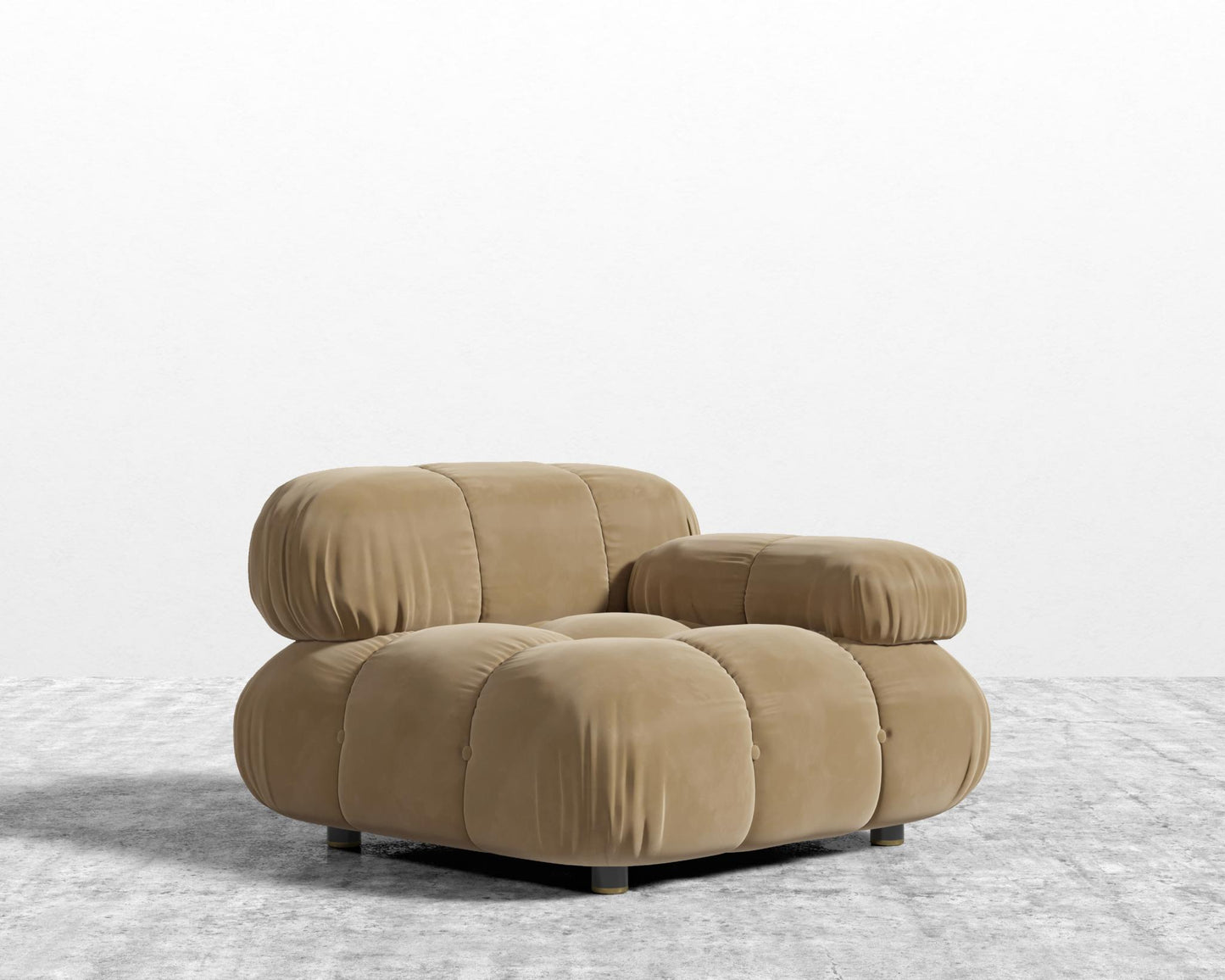 Belia Right Arm - Plush Velvet - Dune