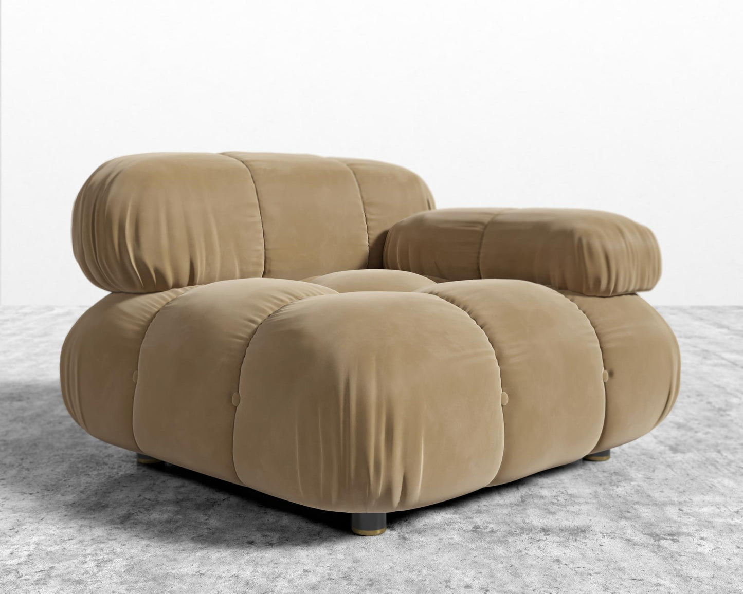 Belia Right Arm - Plush Velvet - Dune