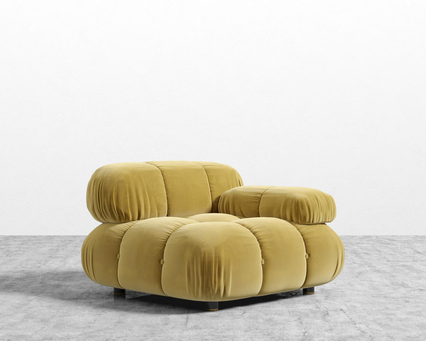 Belia Right Arm - Plush Velvet - Golden Beryl