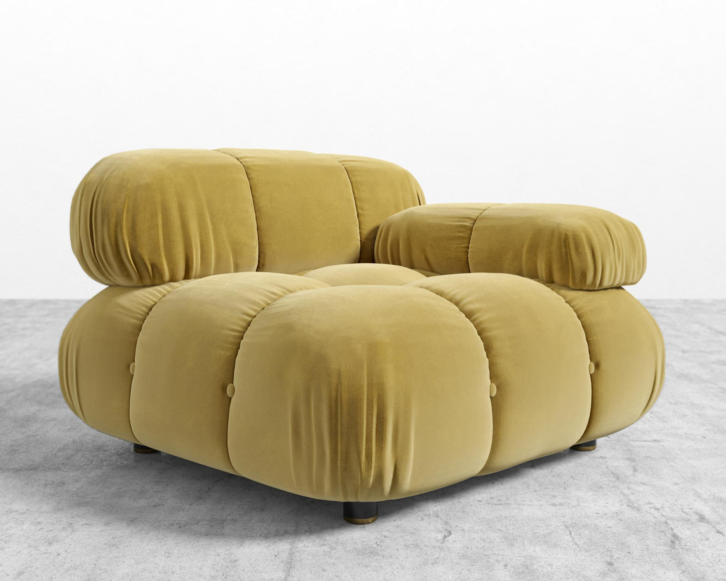 Belia Right Arm - Plush Velvet - Golden Beryl