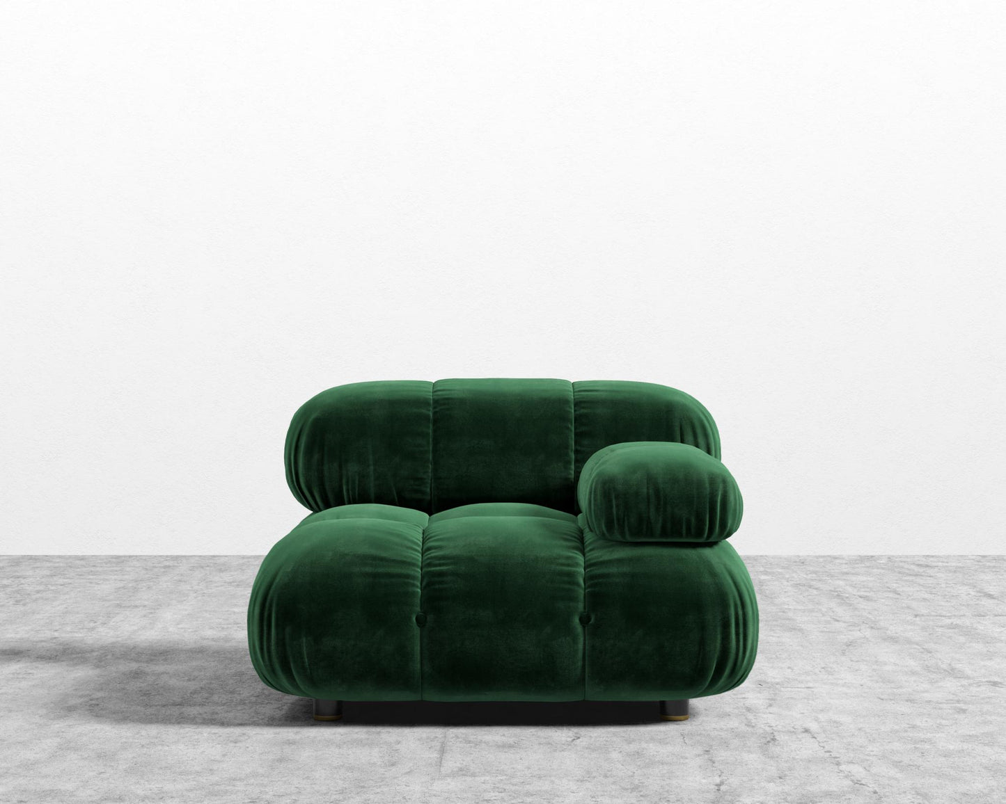 Belia Right Arm - Plush Velvet - Moss