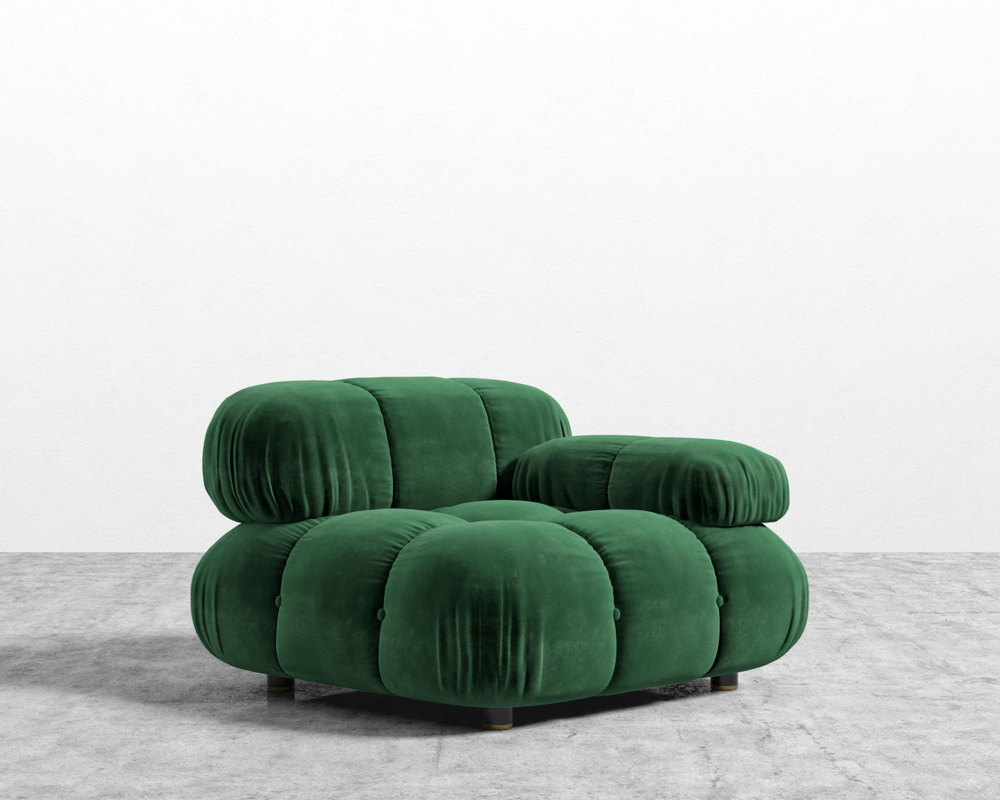 Belia Right Arm - Plush Velvet - Moss