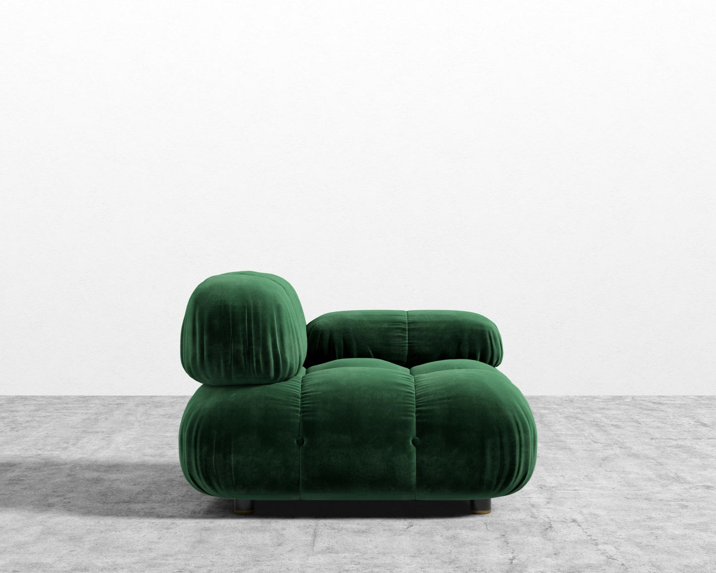 Belia Right Arm - Plush Velvet - Moss