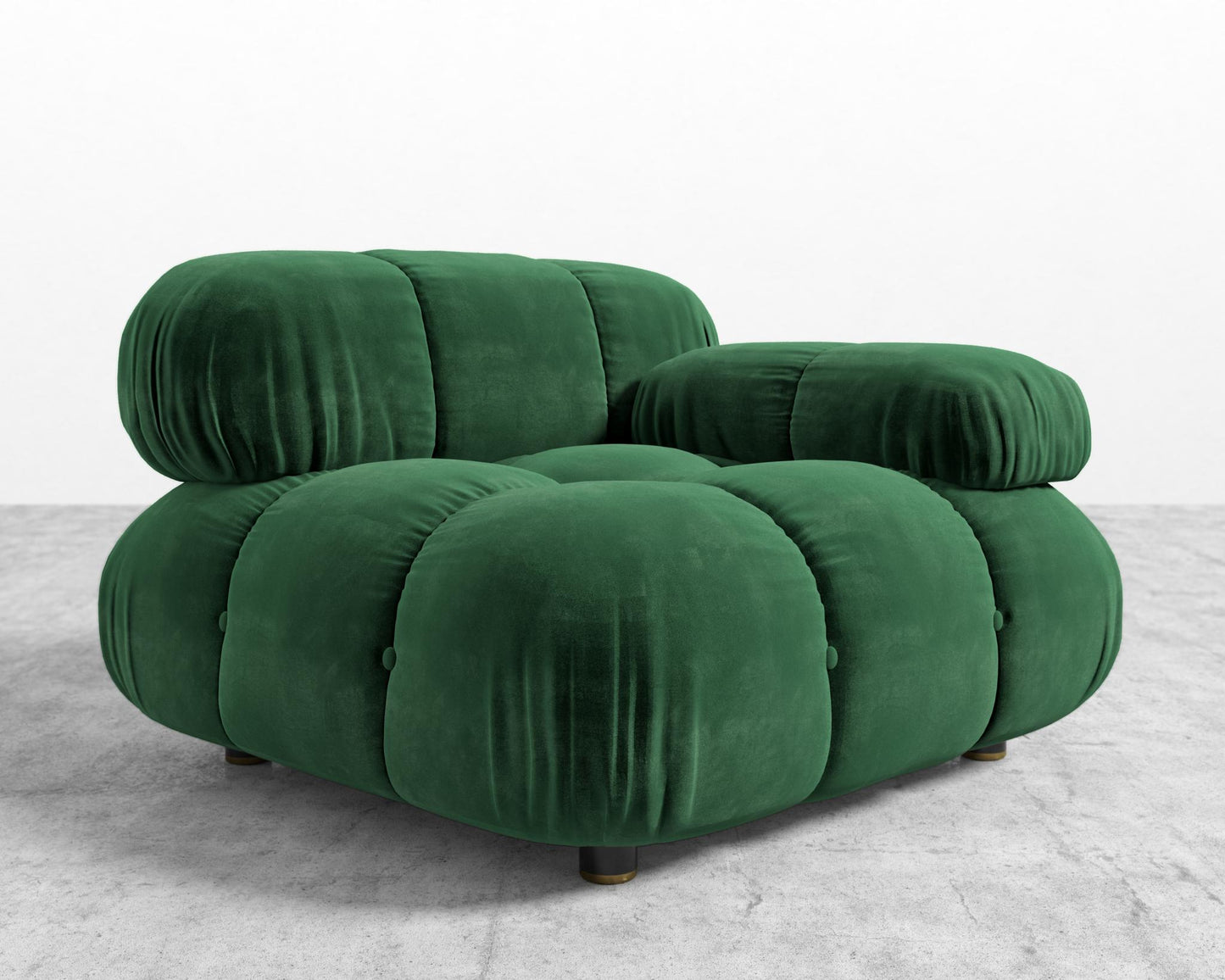 Belia Right Arm - Plush Velvet - Moss