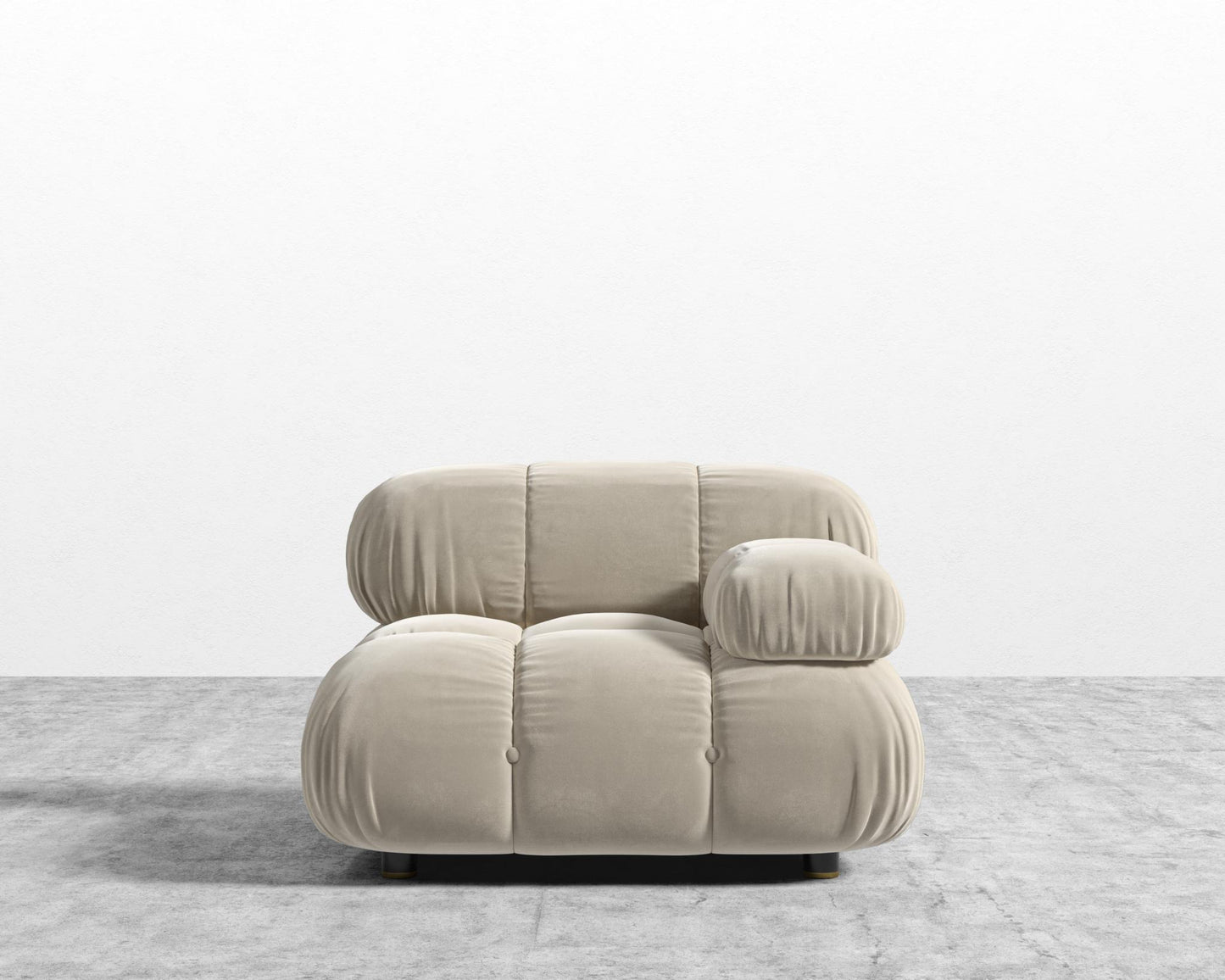 Belia Right Arm - Signature Plush Velvet - Warm Taupe