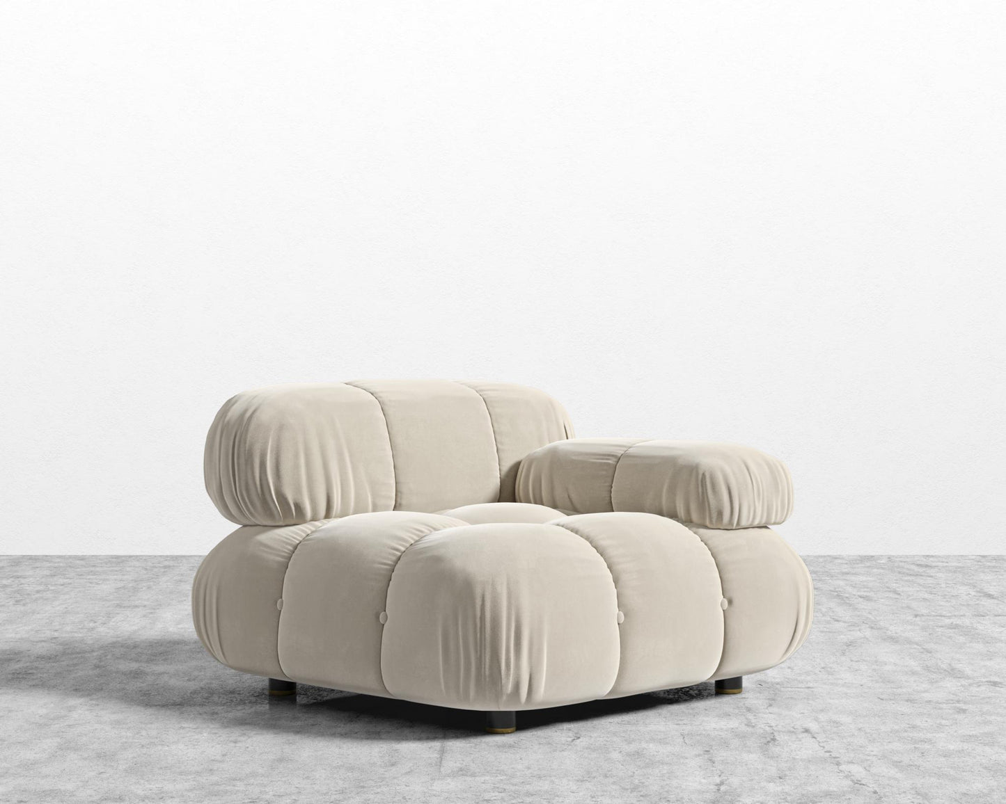 Belia Right Arm - Signature Plush Velvet - Warm Taupe