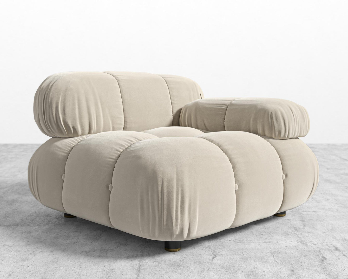 Belia Right Arm - Signature Plush Velvet - Warm Taupe