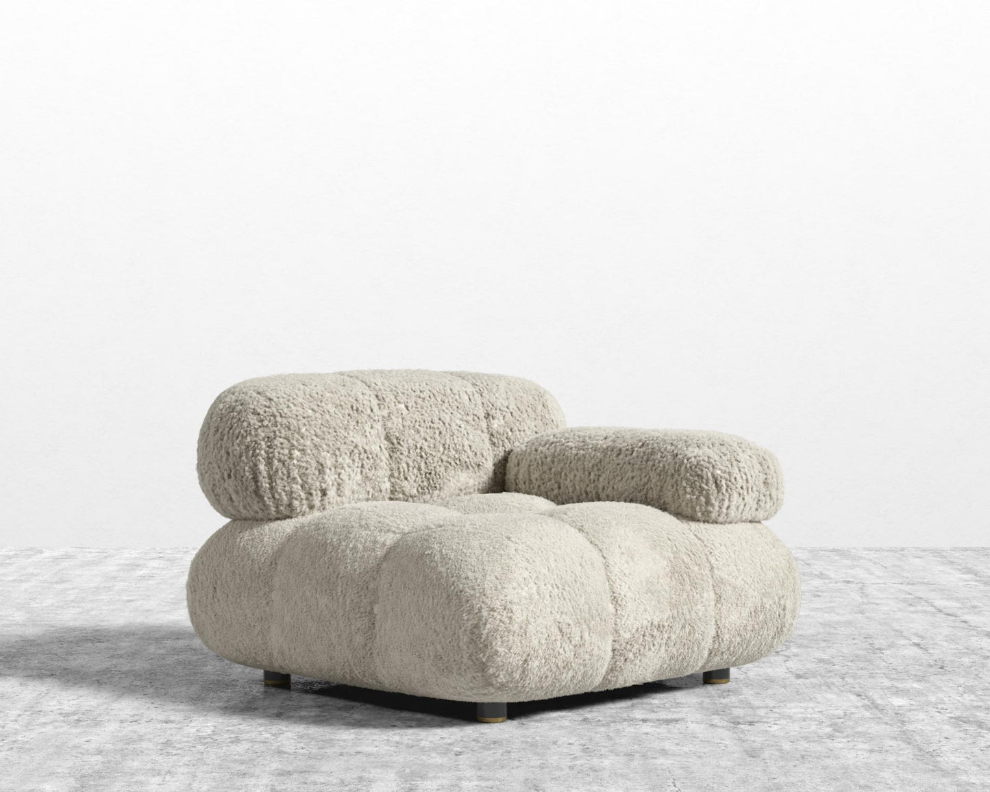 Belia Right Arm - Shearling - Almond