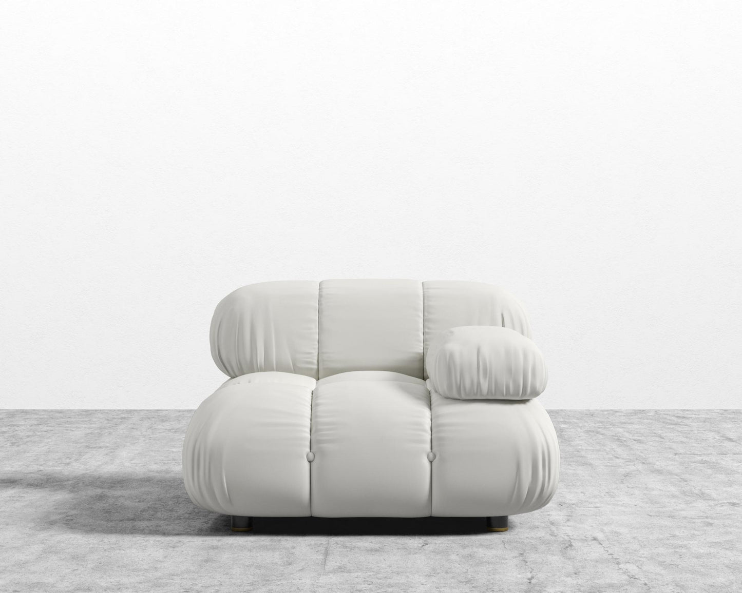 Belia Right Arm - Microfiber Leather - Trento Eggshell