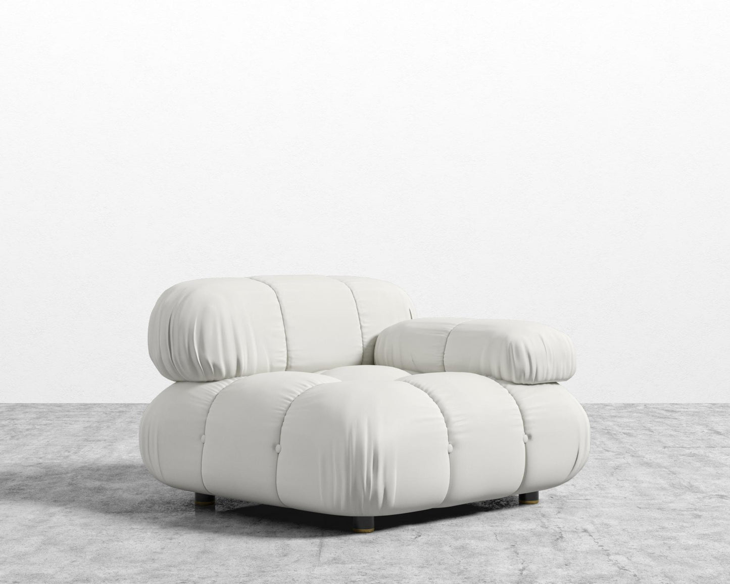 Belia Right Arm - Microfiber Leather - Trento Eggshell