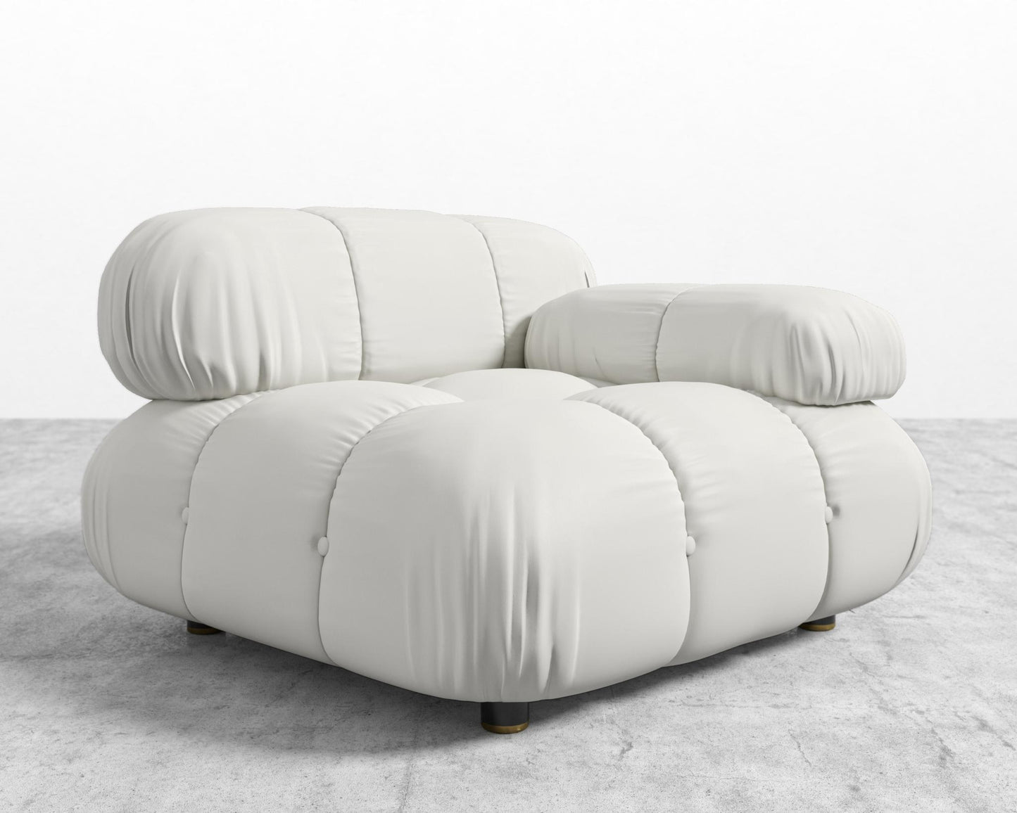 Belia Right Arm - Microfiber Leather - Trento Eggshell