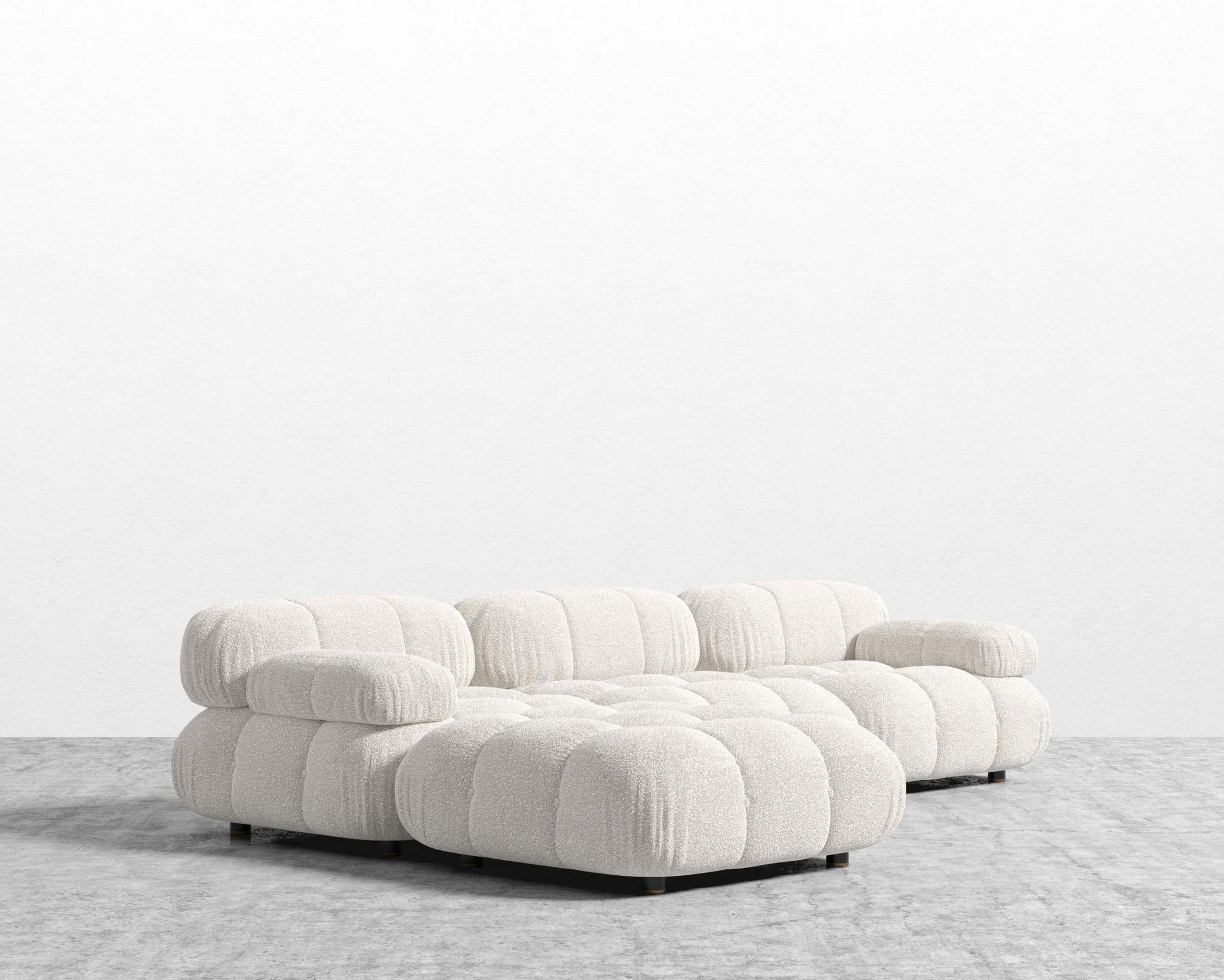 Belia Sectional Sofa - Chatou Bouclé - Pearl